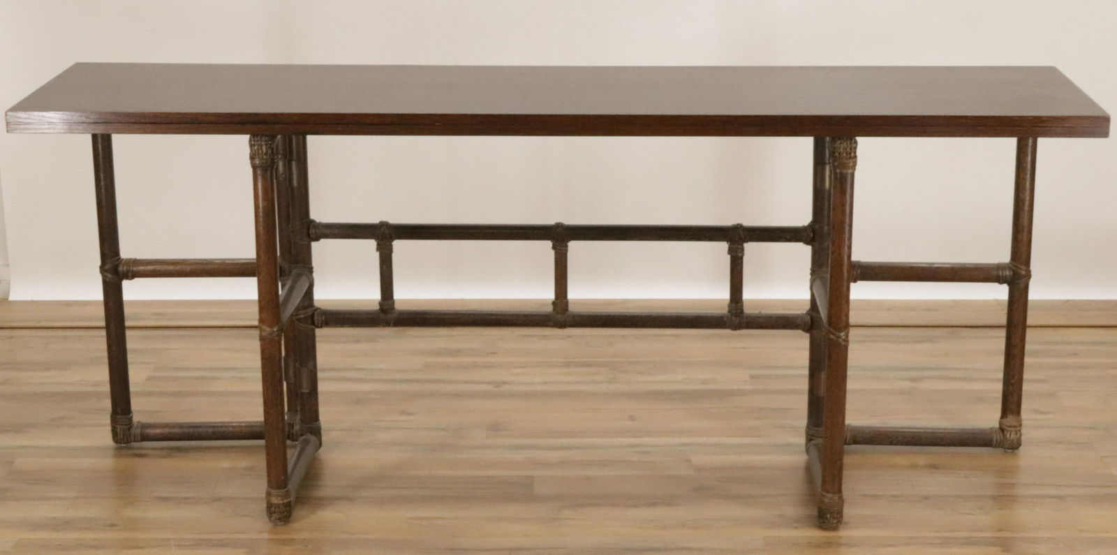 McGuire Oak & Rattan Parsons Table (1 of 10)