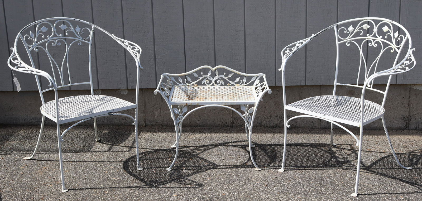 Pair Salterini Style Armchairs & Bench (1 of 4)