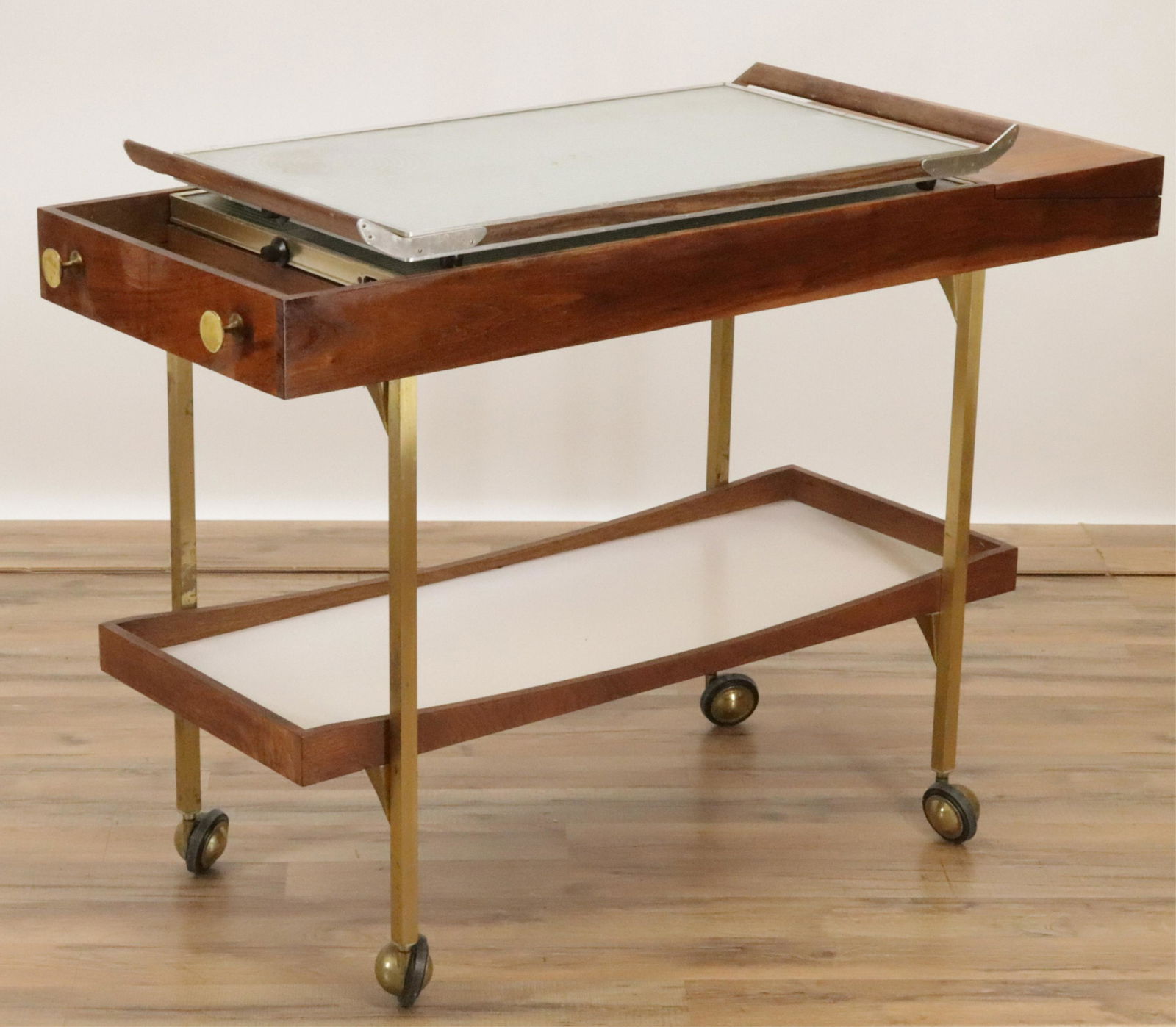 Danish Modern Teak & Brass Serving Cart (1 of 6)