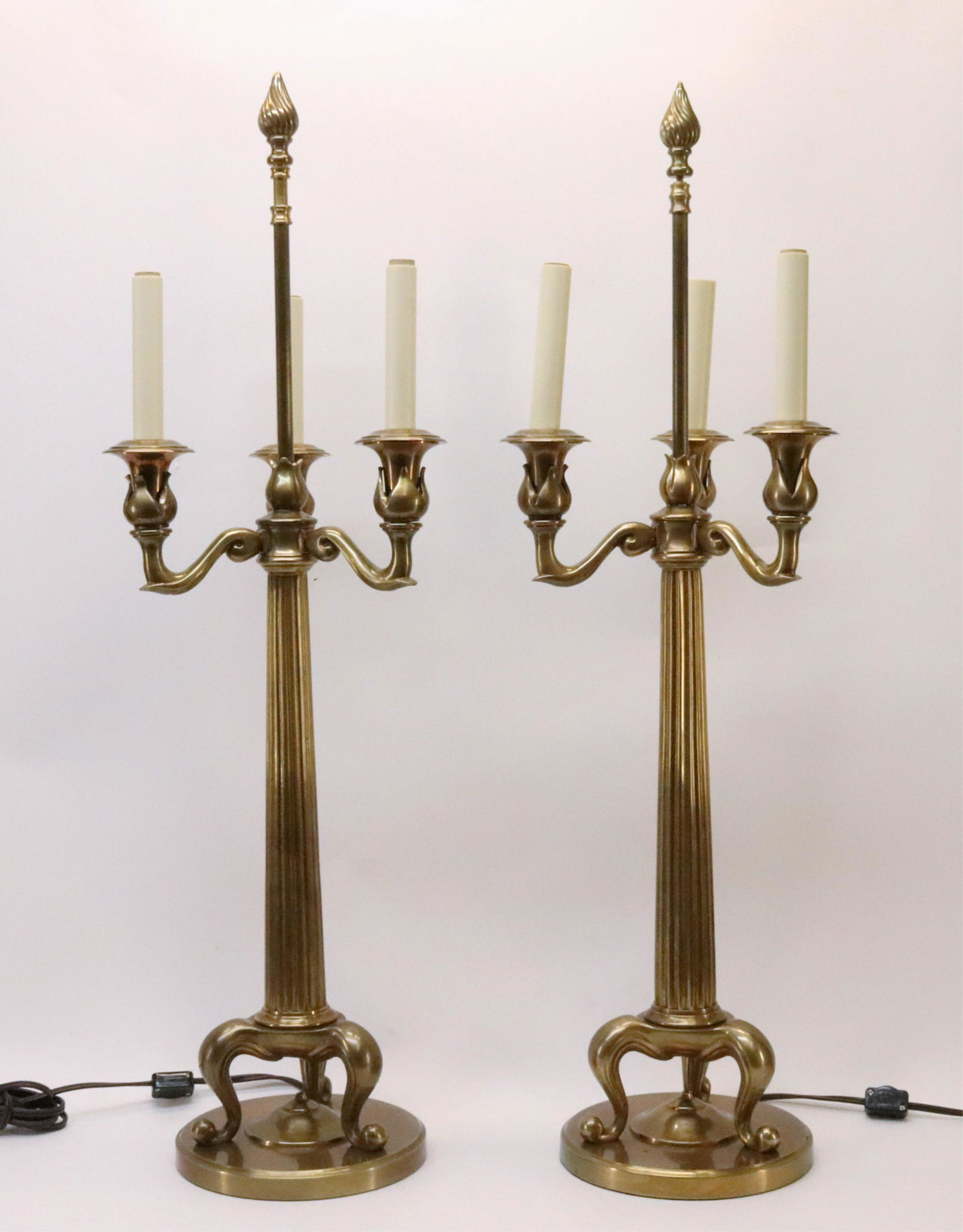 Pair of Chapman Lighting Brass Table Lamps (1 of 4)