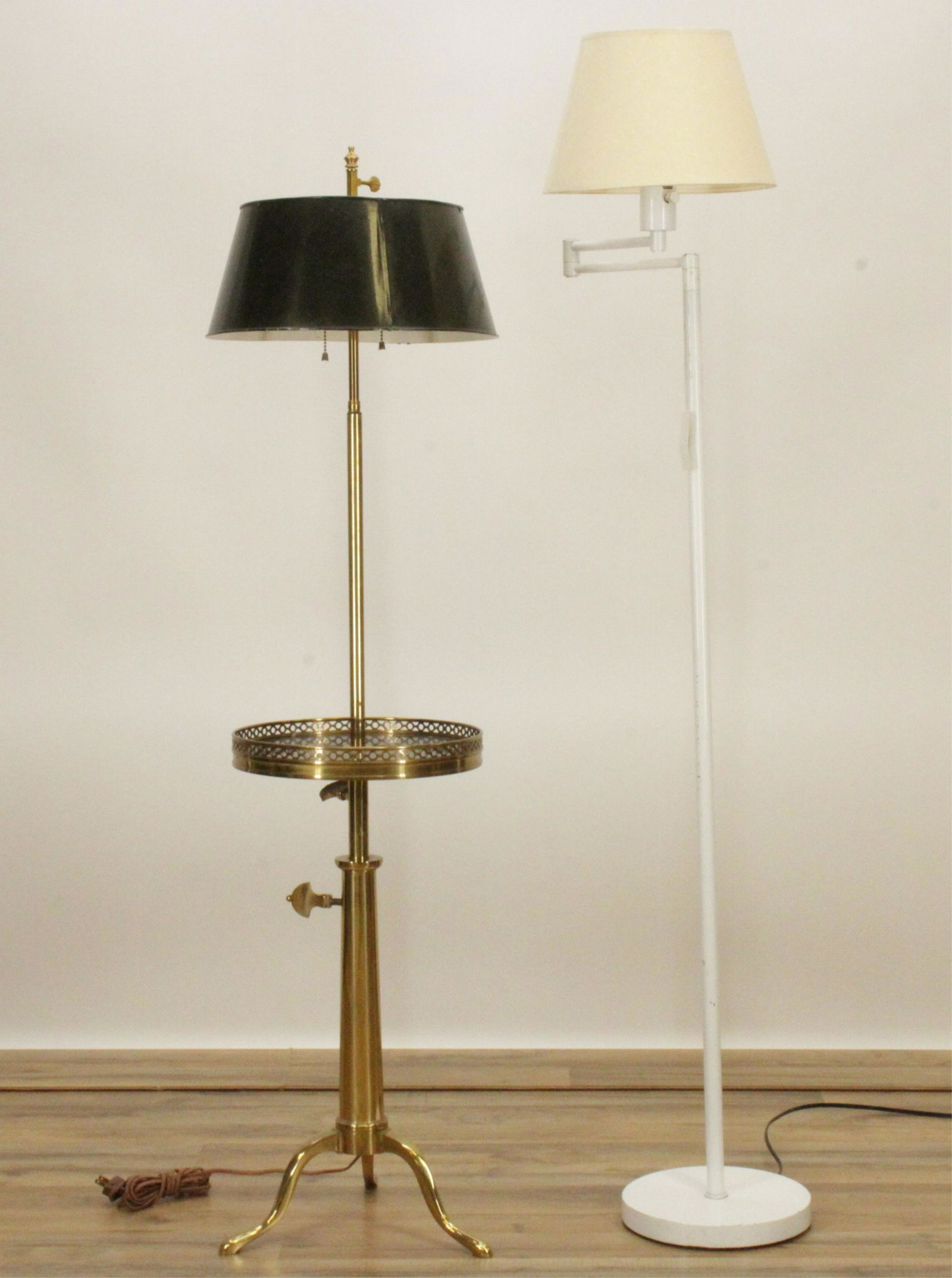 Georgian Style Brass Lamp Table & Floor Lamp (1 of 6)