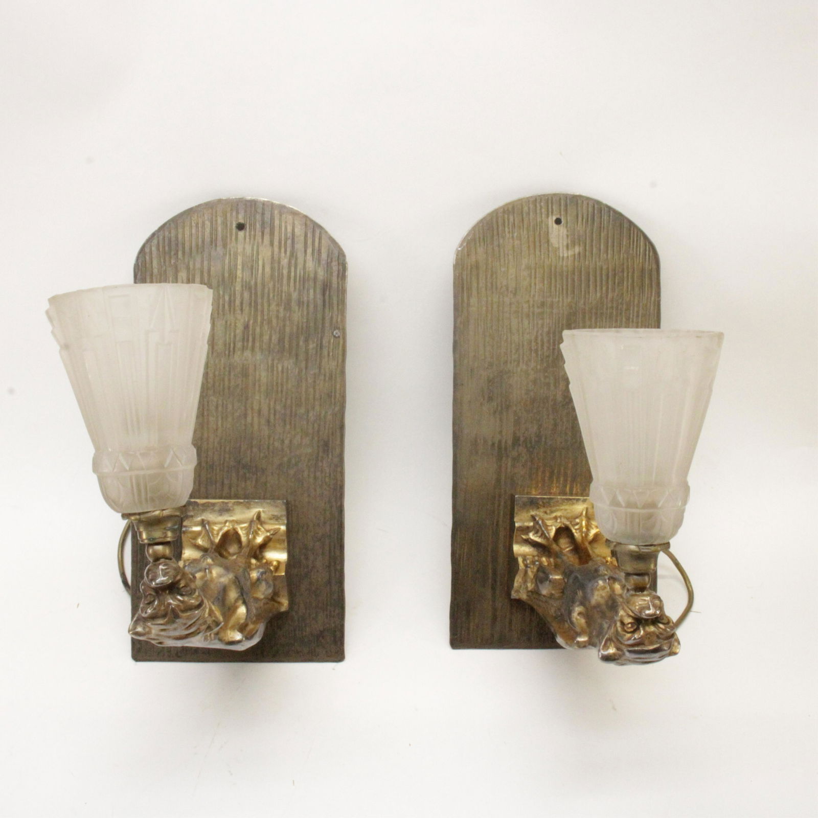 Pair of Gilt Bronze Griffin Wall Lights (1 of 8)