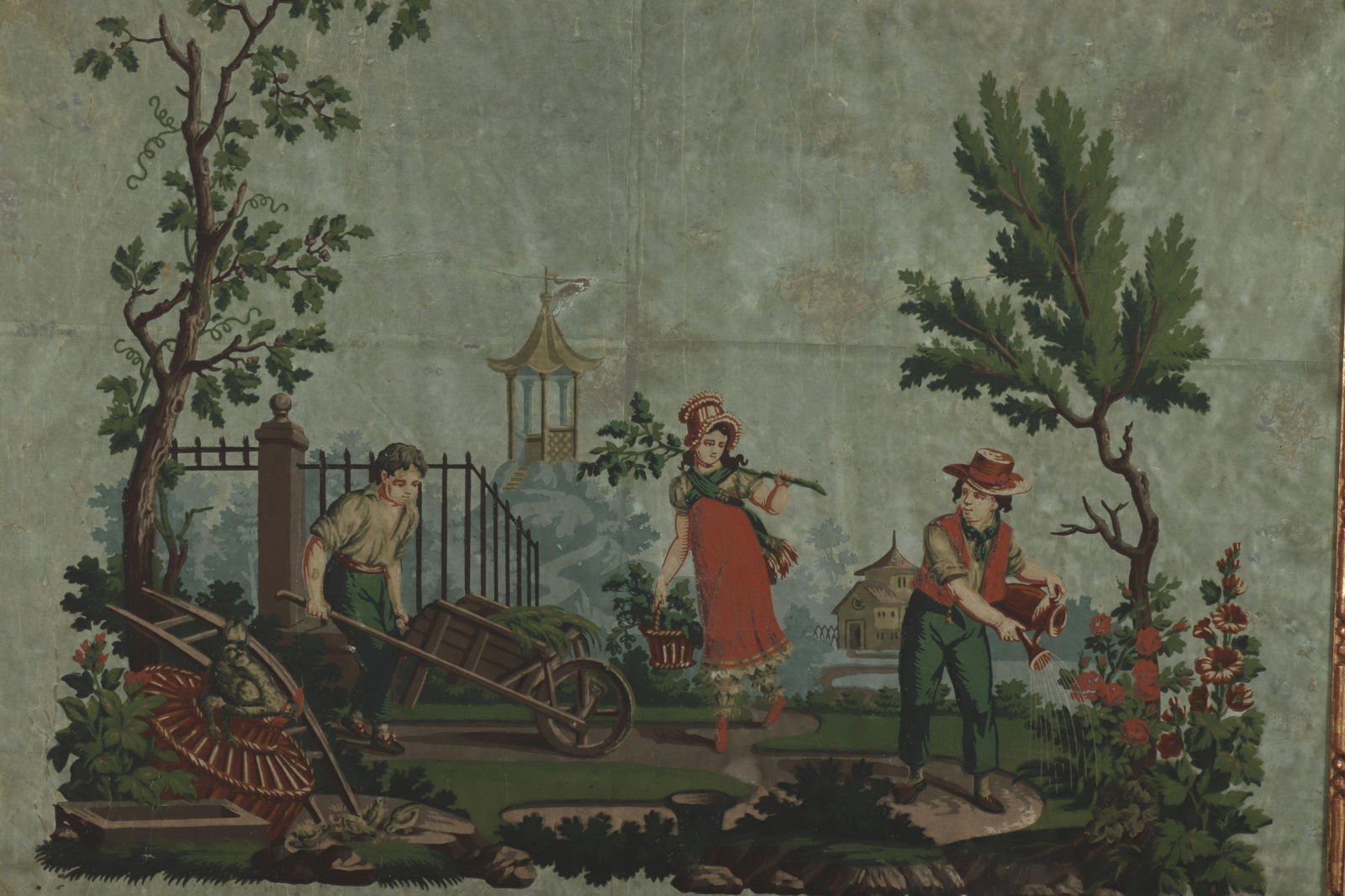 French Zubar Style Framed Wall Paper Panel (1 of 5)