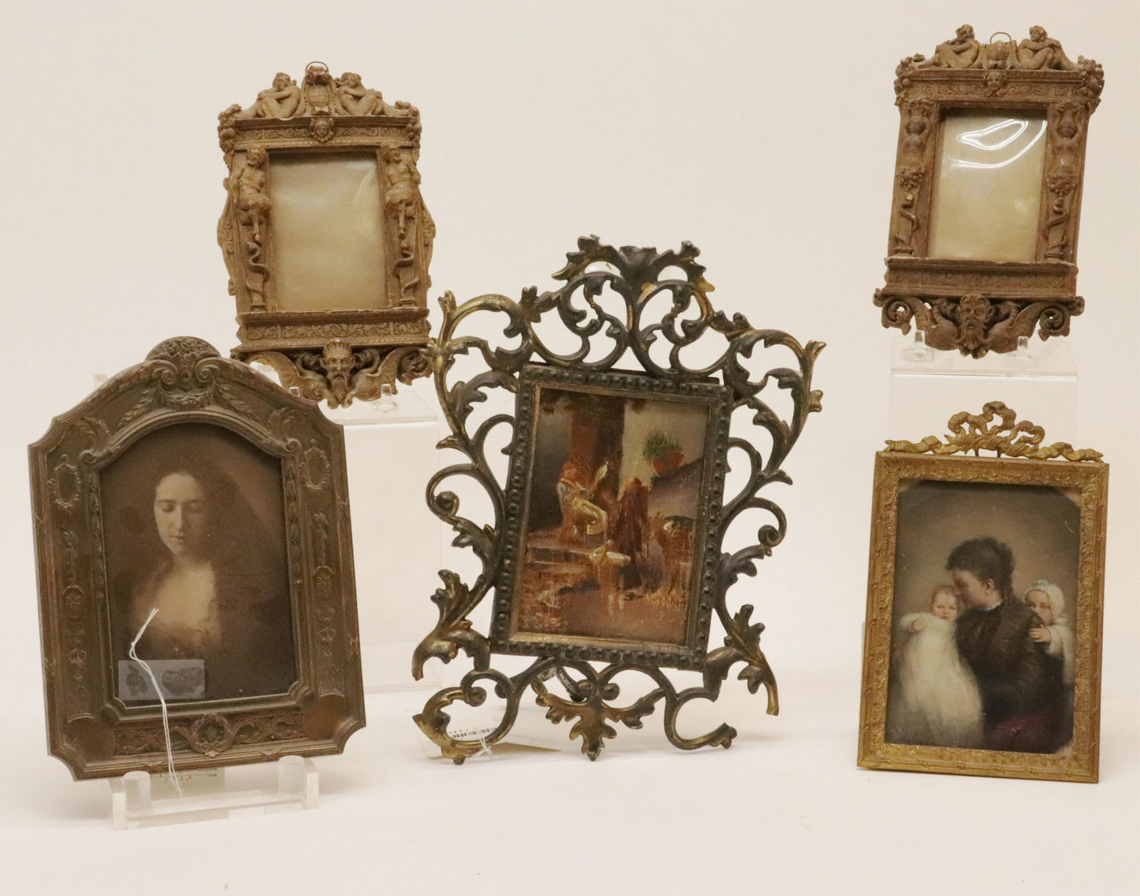 Two Small Miniatures, 3 French Photographs (1 of 5)