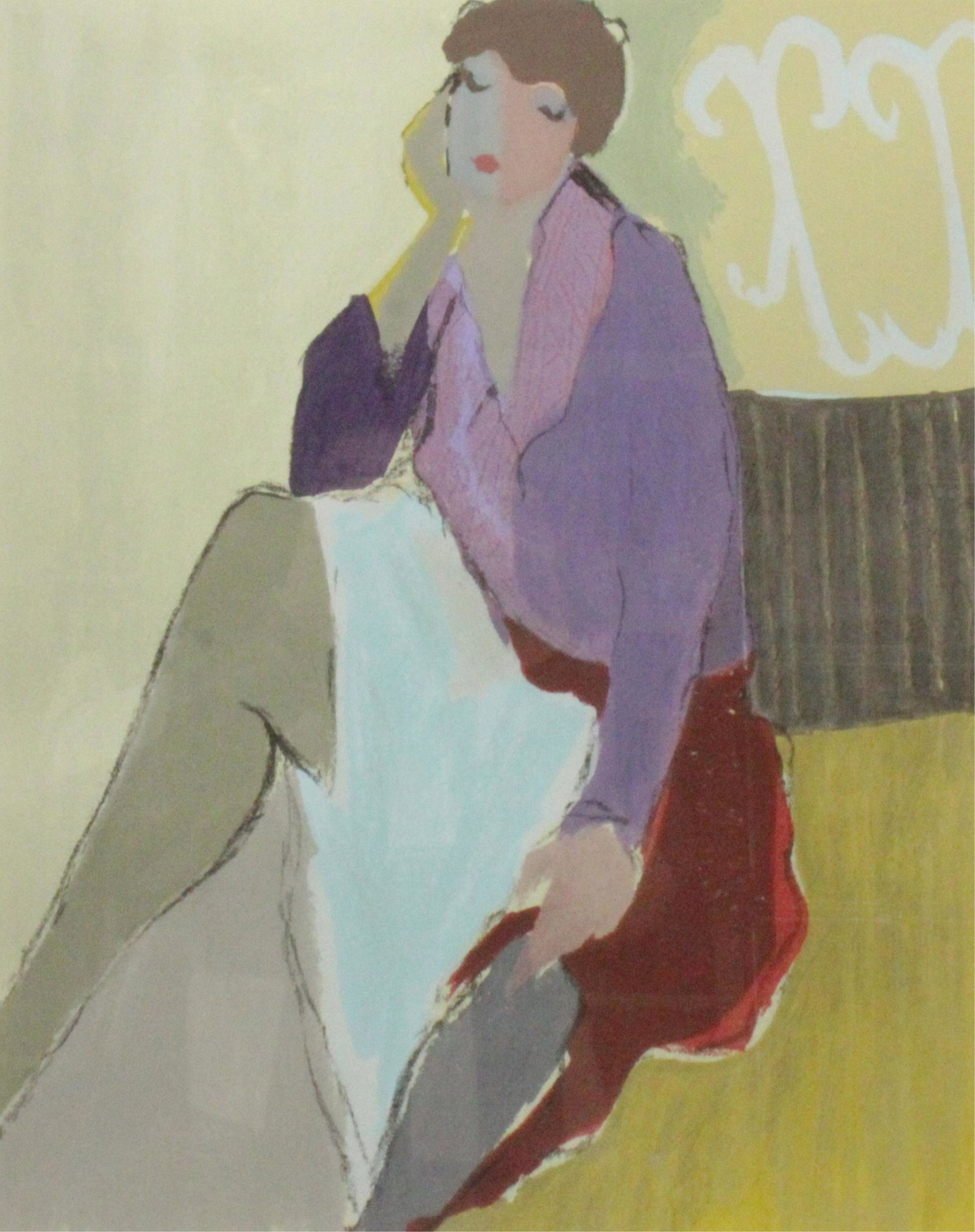 Itzchak Tarkay Serigraph: Pencil signed LR and edition numbered 64/300. Giltwood mat window liner. Dimensions: Sight 21.75" x 17.75 Framed 31.25 x 27.25 Property from a Connecticut collection (JEDM338)(JP)