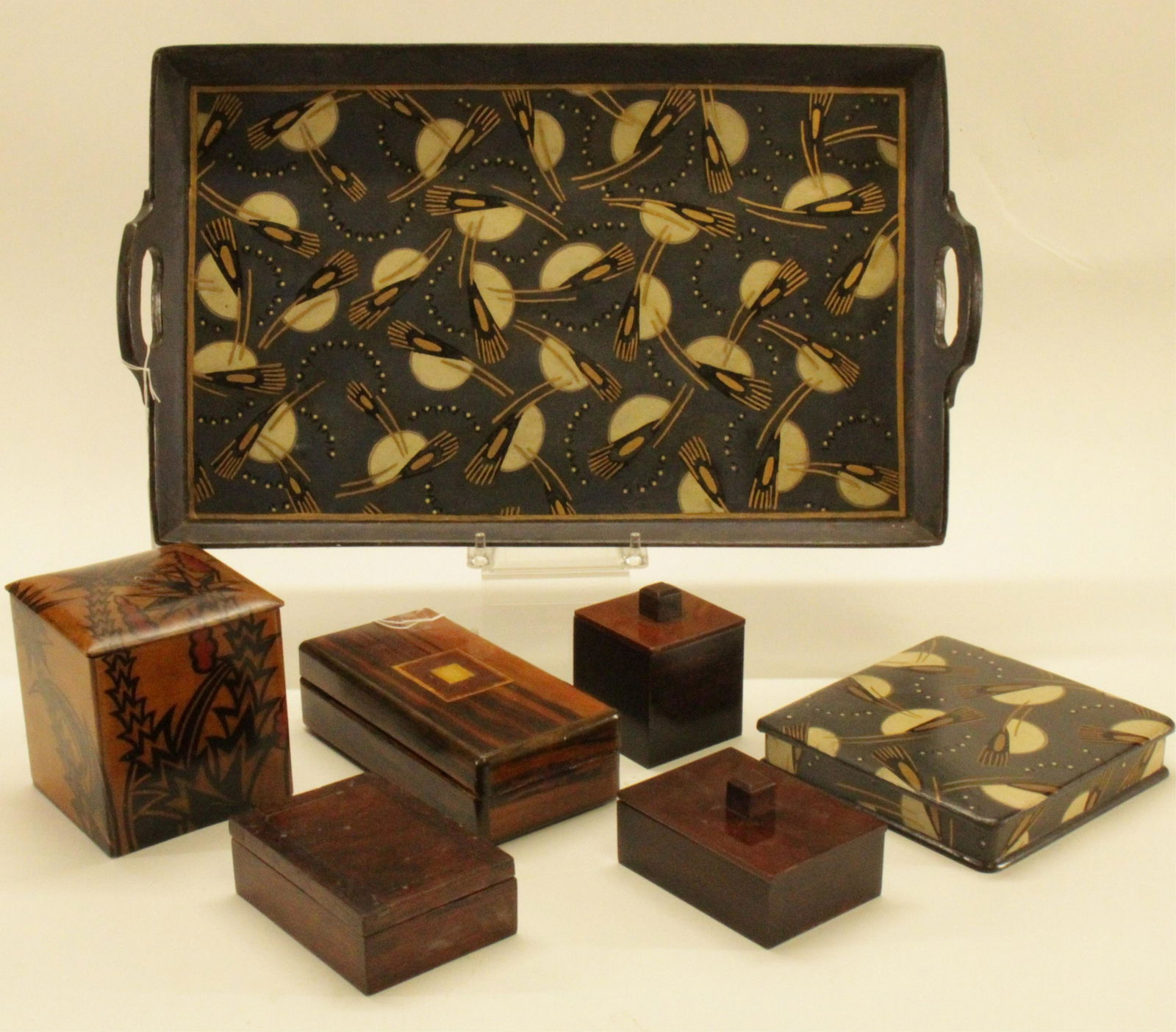 6 Art Deco Boxes and Tray, Hermes (1 of 14)