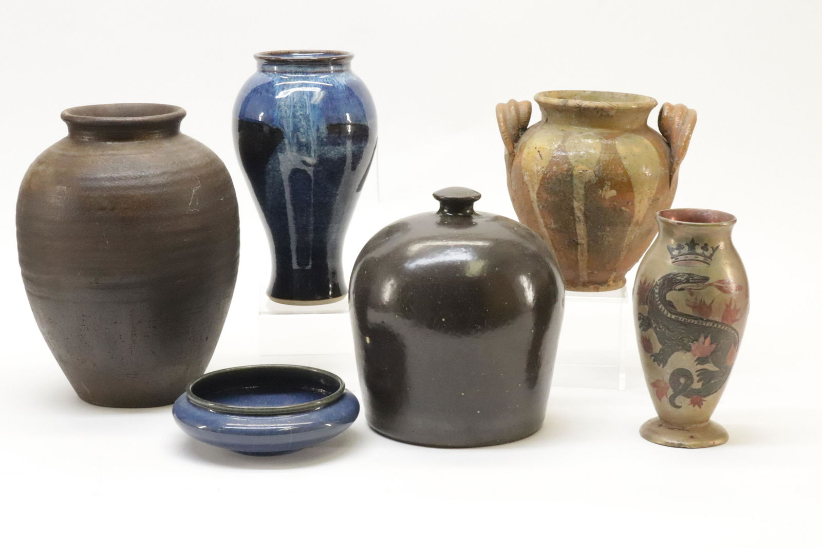 5 Art Pottery Vases & Bowl (1 of 6)