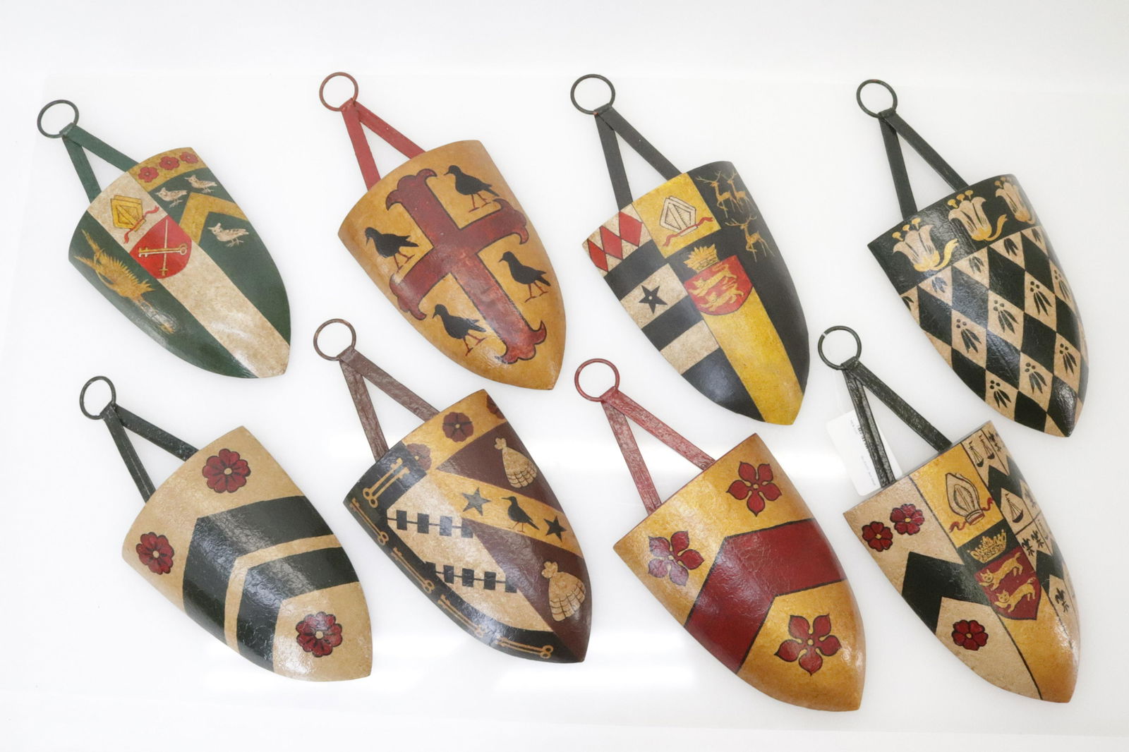 8 Armorial Decorated Tole Wall Hangings (1 of 4)
