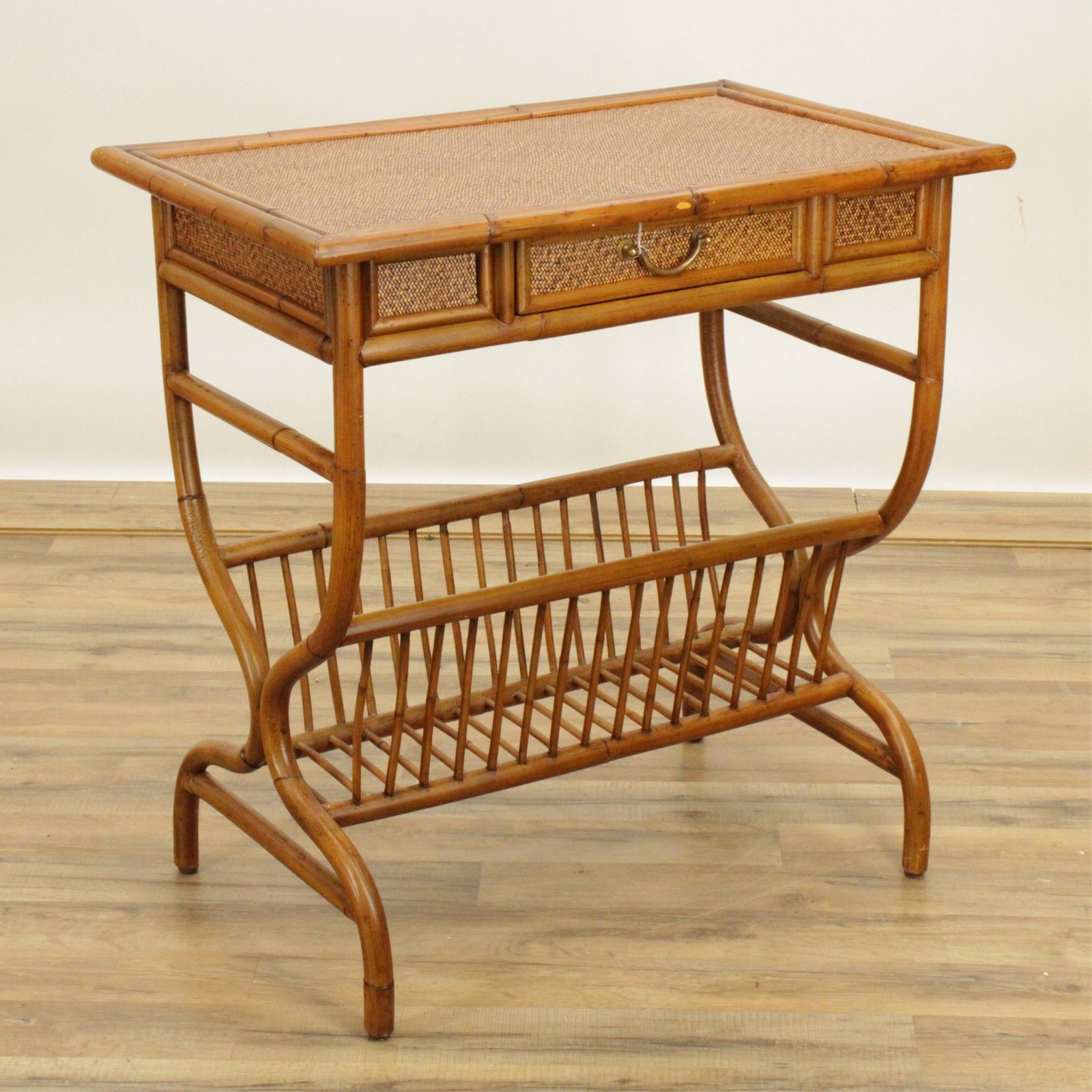 Bamboo Table from Manila: Bamboo Table from Manila Dimensions: 29" H x 28" W x 18" D Property from the Private Collection of Steven Stark (ALPI082)(WT)