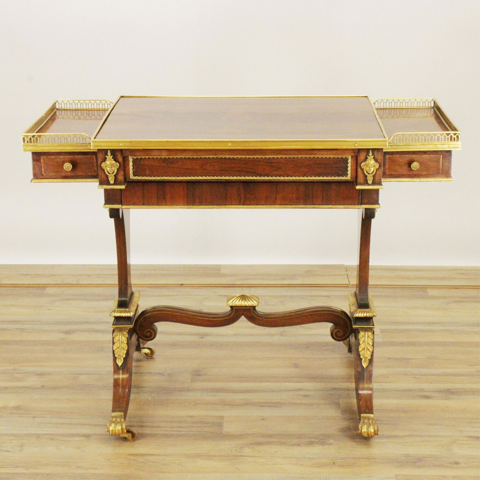 Regency Rosewood Writing Table, Early 19th C. (1 of 12)