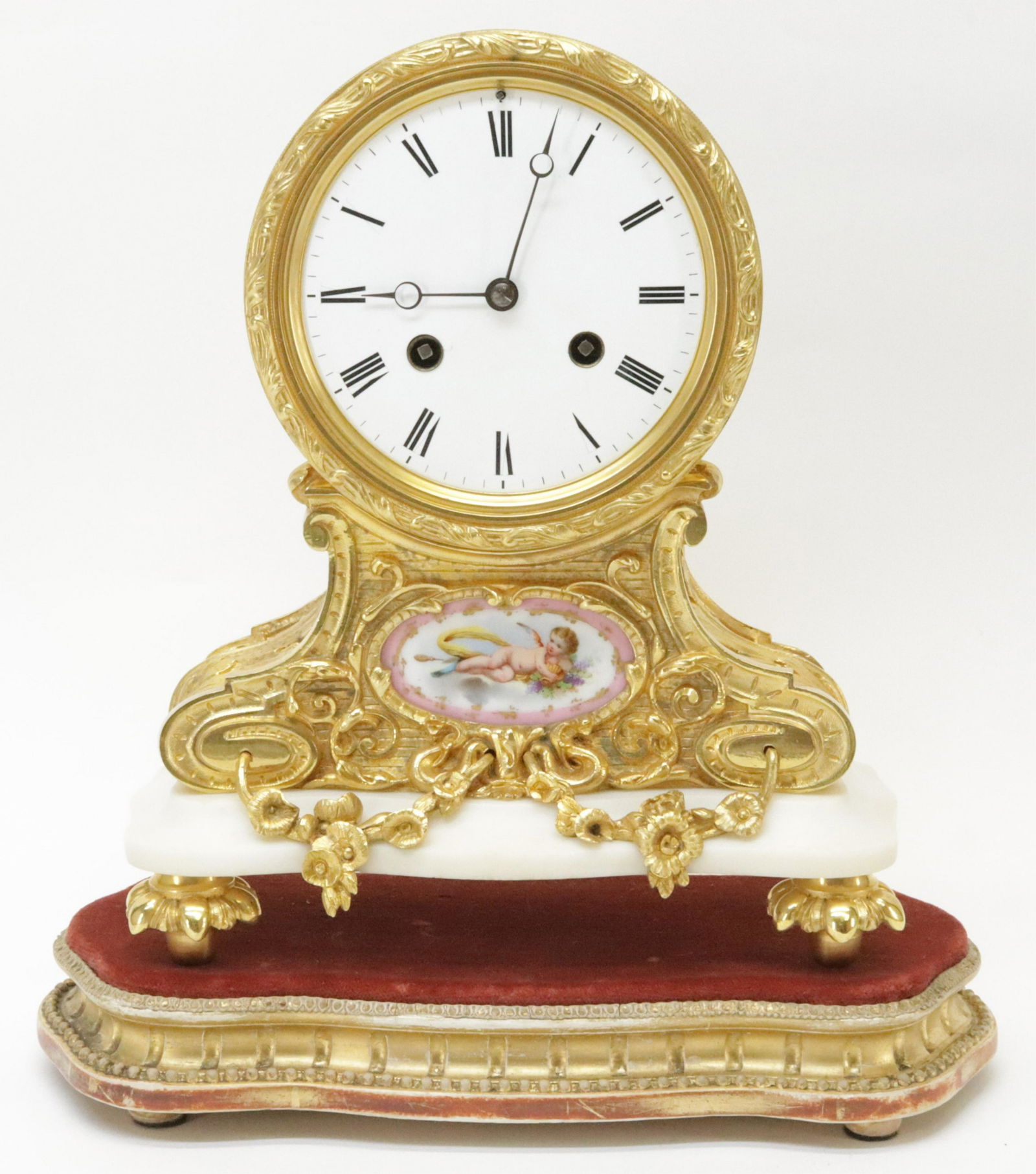 Louis XVI Style Ormolu & Marble Mantel Clock (1 of 5)