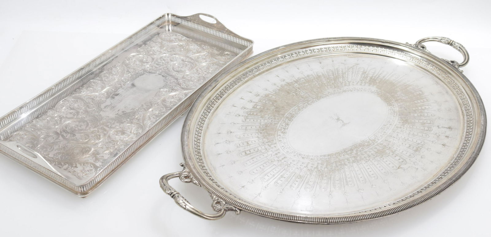 2 Silverplate Serving Trays (1 of 8)