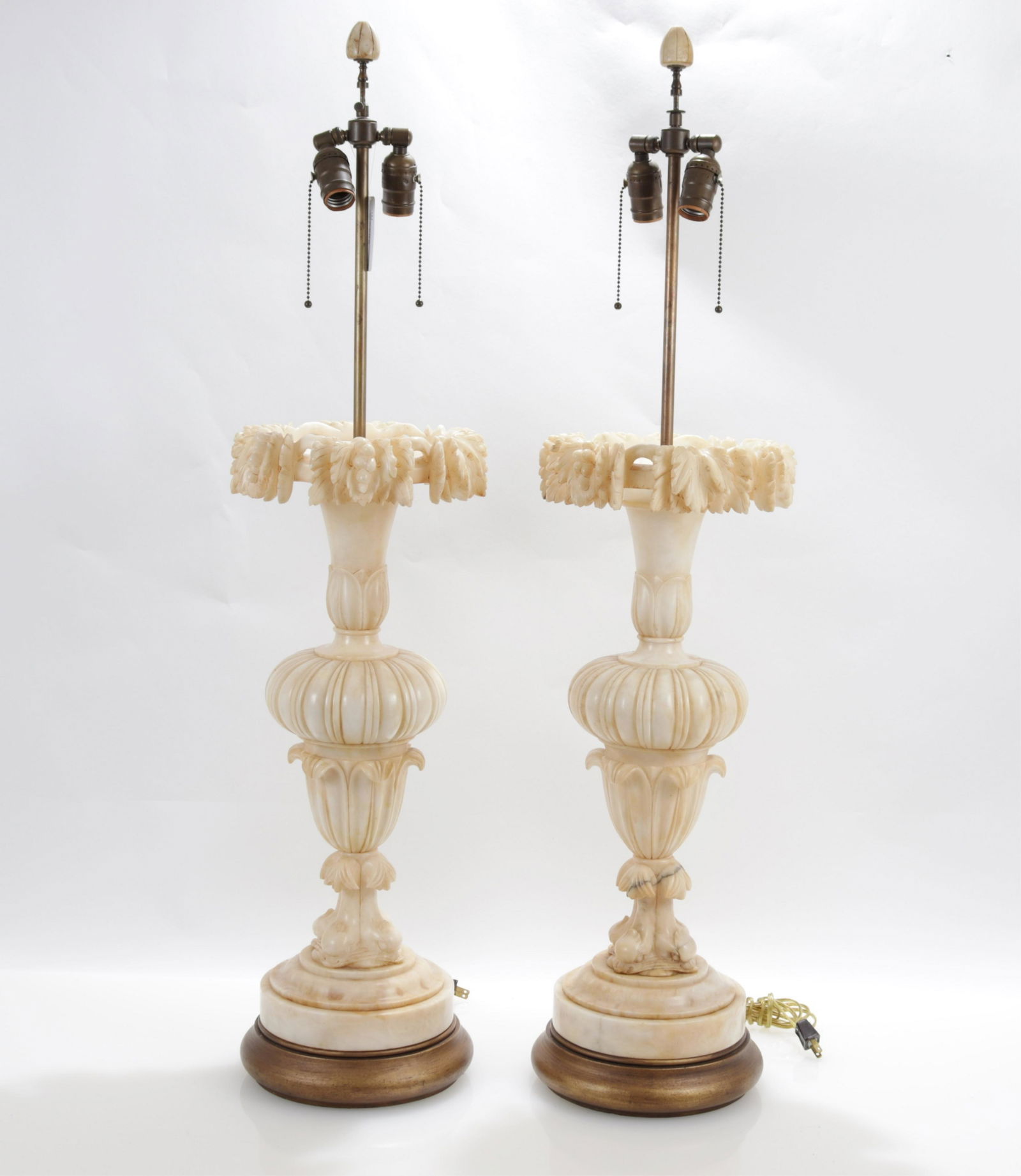 Pair of Large Marble Lamps (1 of 7)