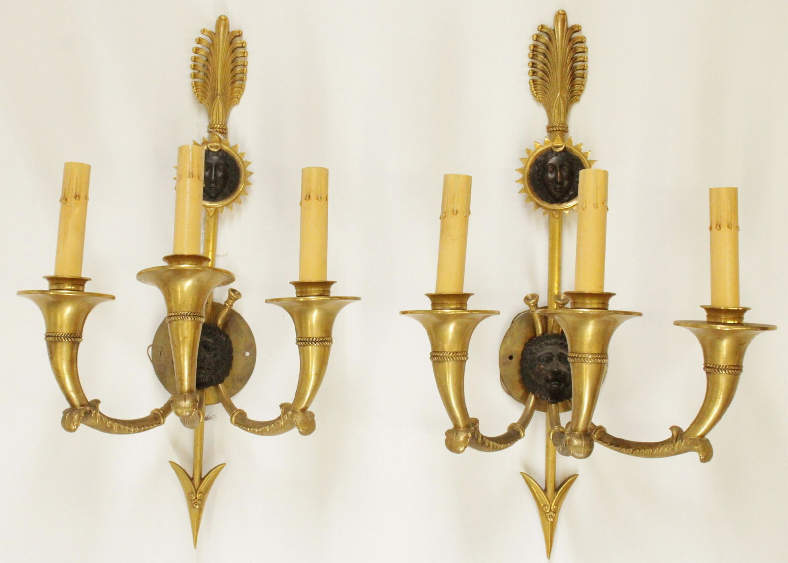 Pr Louis XVI Style 'Modernist' Gilt Bronze Candelabra (1 of 5)