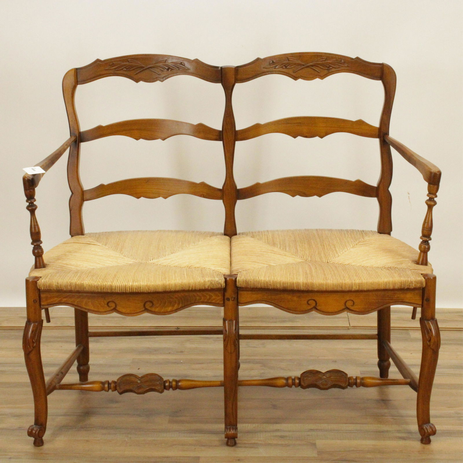 French Provincial Beechwood Settee (1 of 5)