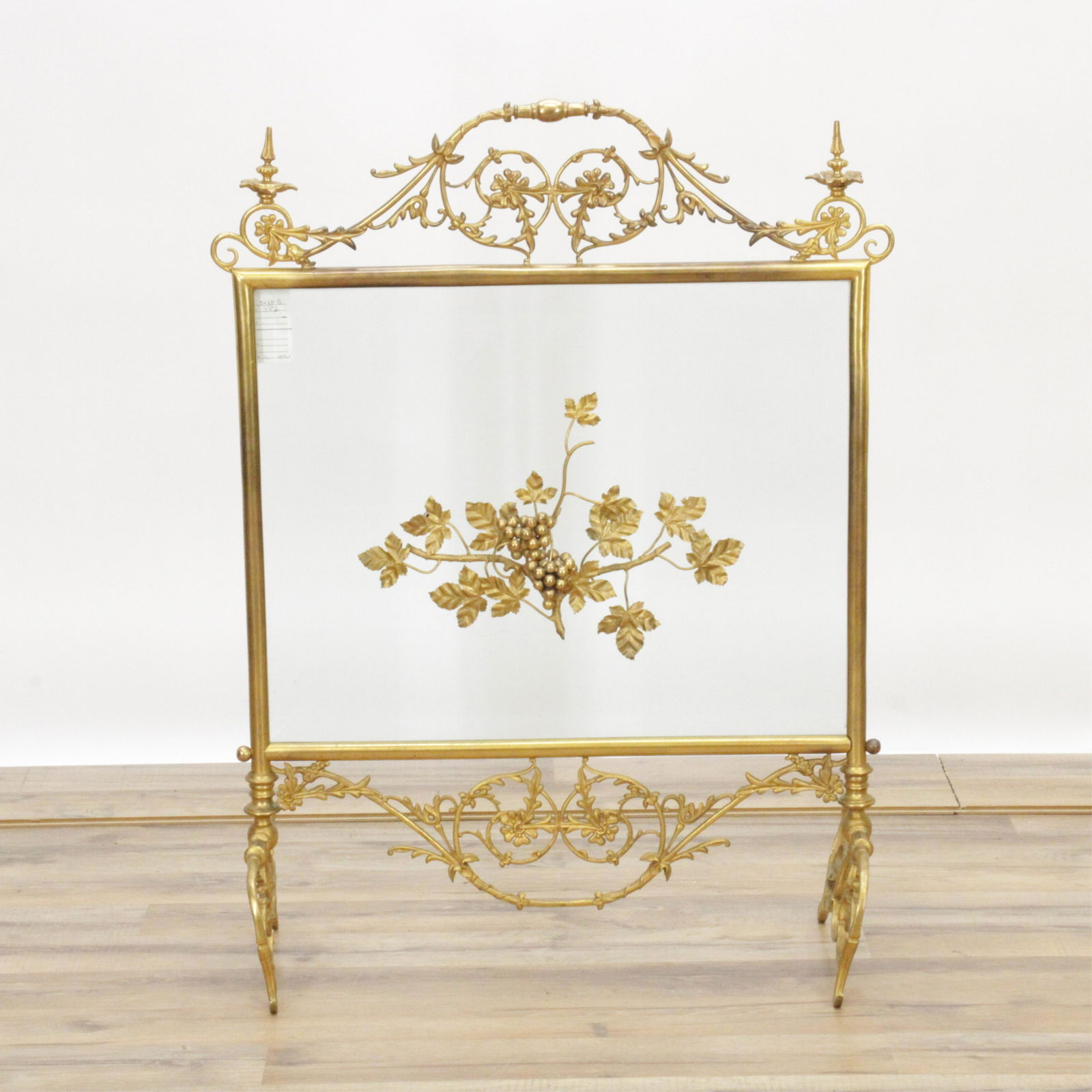American Victorian Gilt Brass Fire Screen, 19th C. (1 of 5)