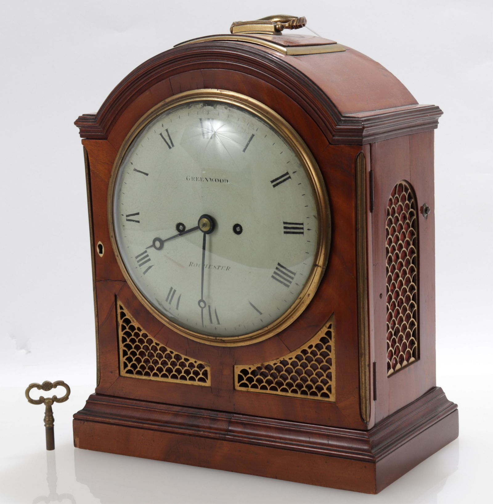 Regency Brass Mounted Mahogany Bracket Clock (1 of 5)