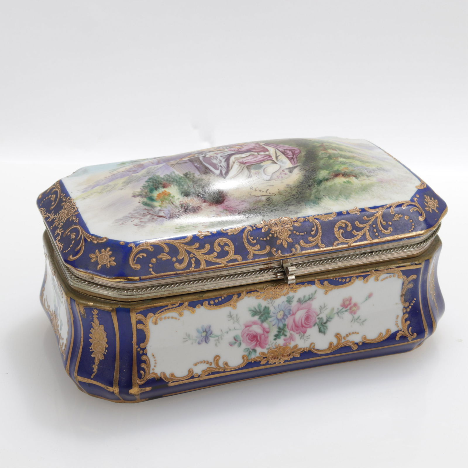 Sevres Style Gilt Decorated Porcelain Box (1 of 9)