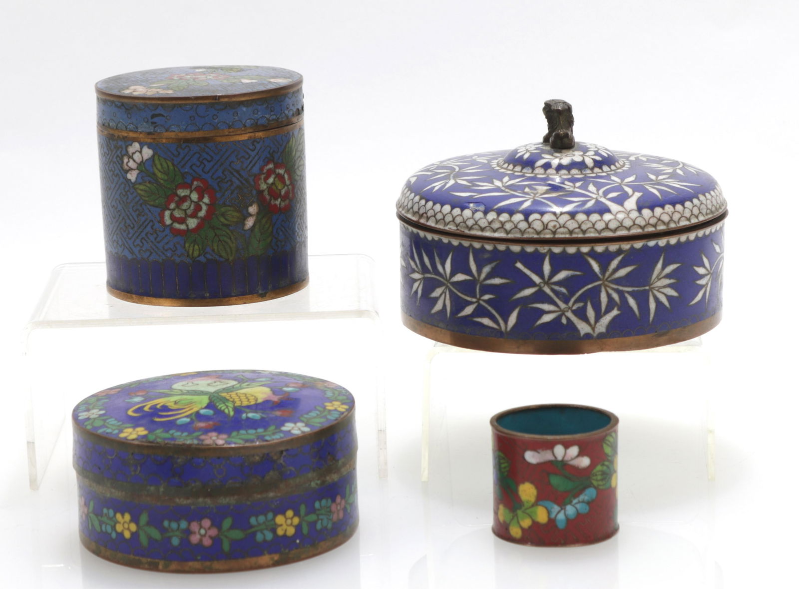Group of Chinese Cloisonné Boxes, 20th C. (1 of 4)