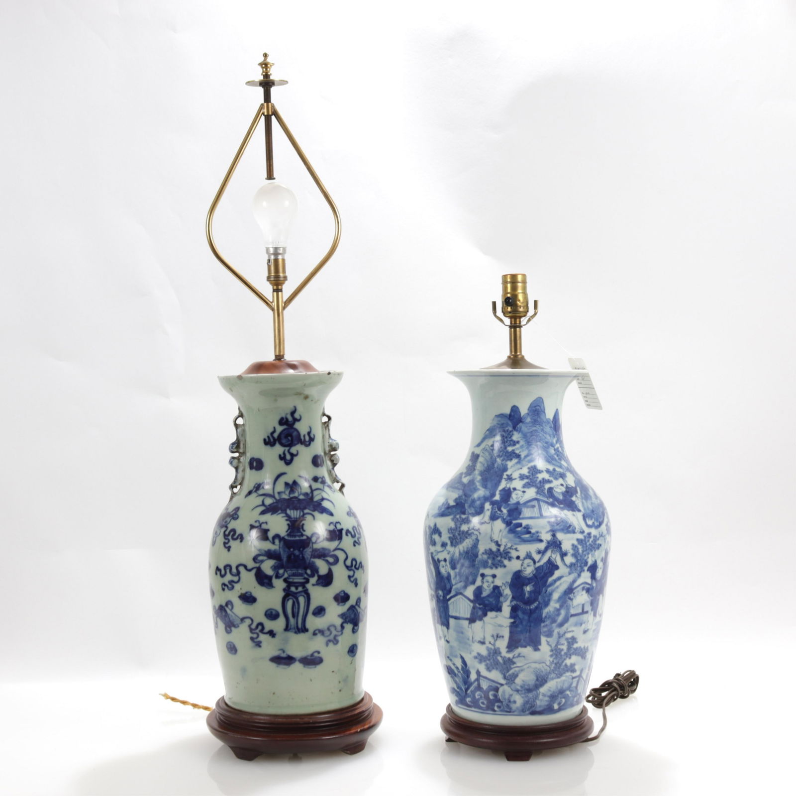 2 Asian Porcelain Vases as Lamps (1 of 3)