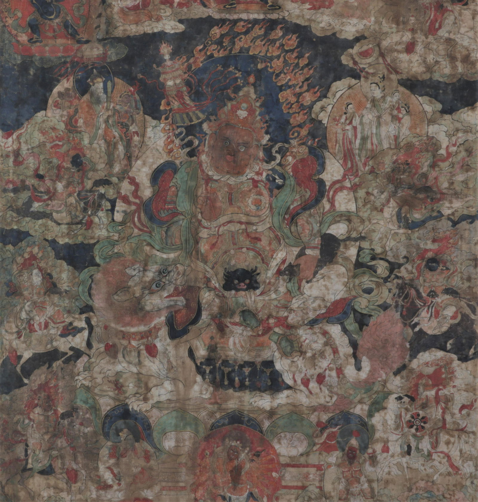 Tibetan Thangka of Heavenly King, 18th/19th C. (1 of 18)