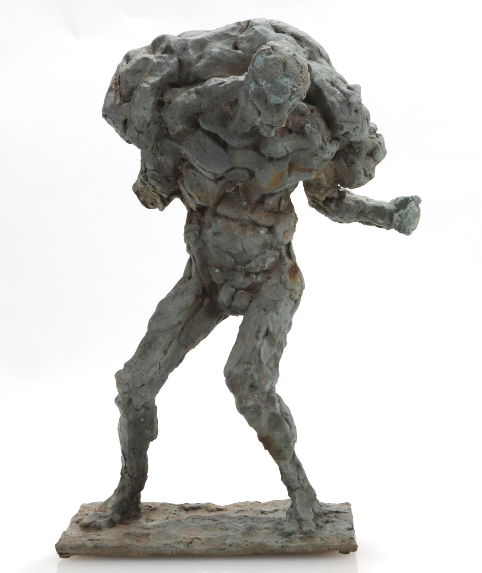 Brutalist/Giacometti Style Figural Bronze Sculp. (1 of 4)