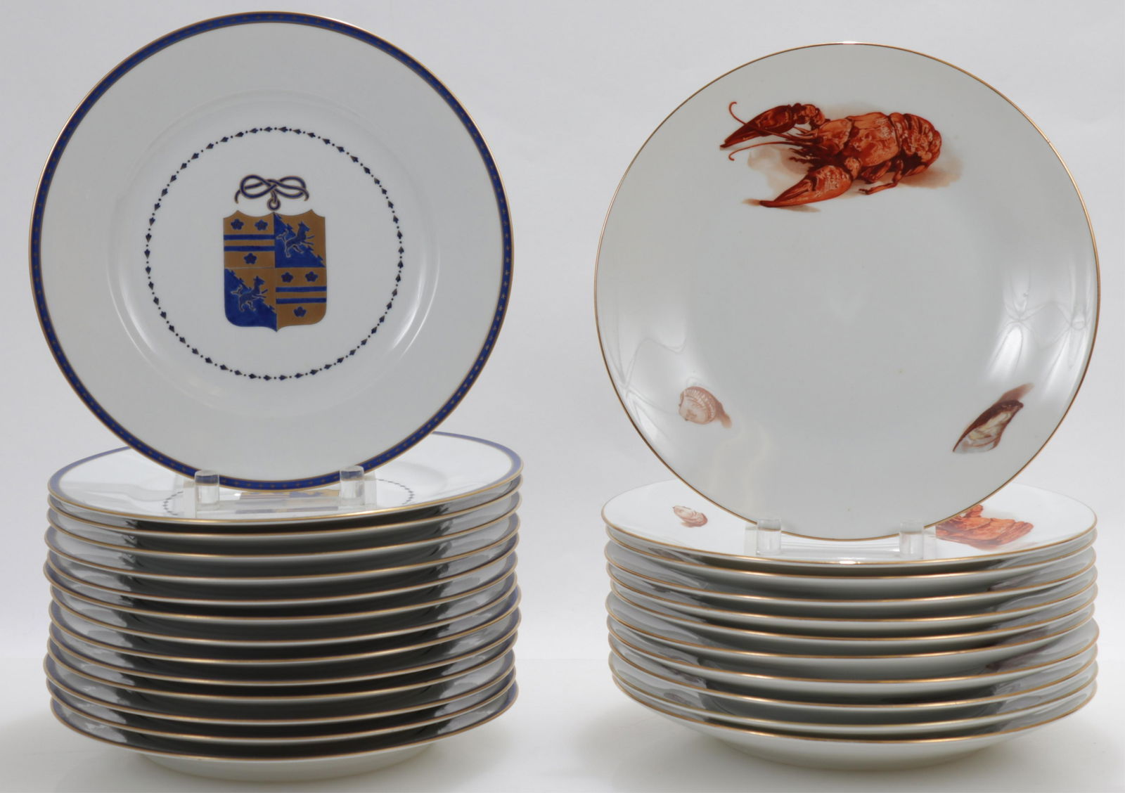 11 Ginori Plates & 12 Ortug Armorial Plates (1 of 5)