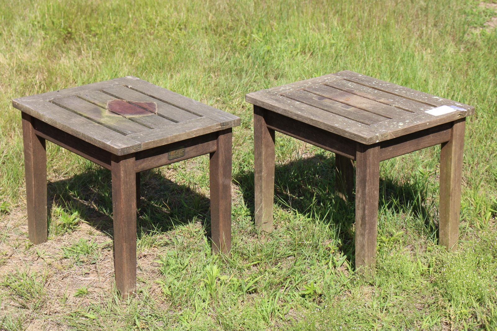 Pair Gloster Teak Garden Benches (1 of 4)