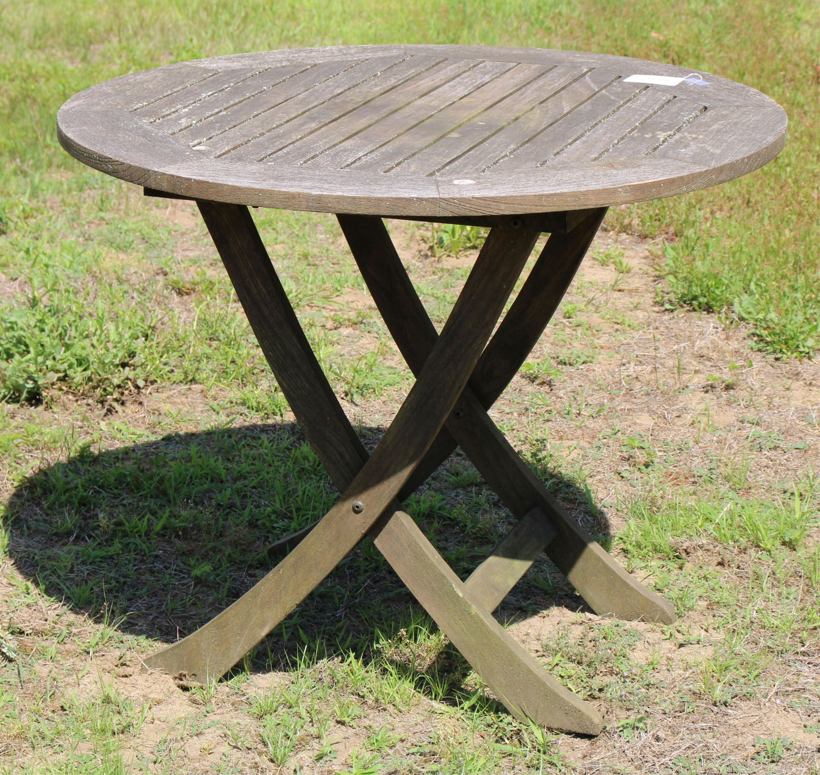 Smith & Hawken Teak Folding Side Table (1 of 5)