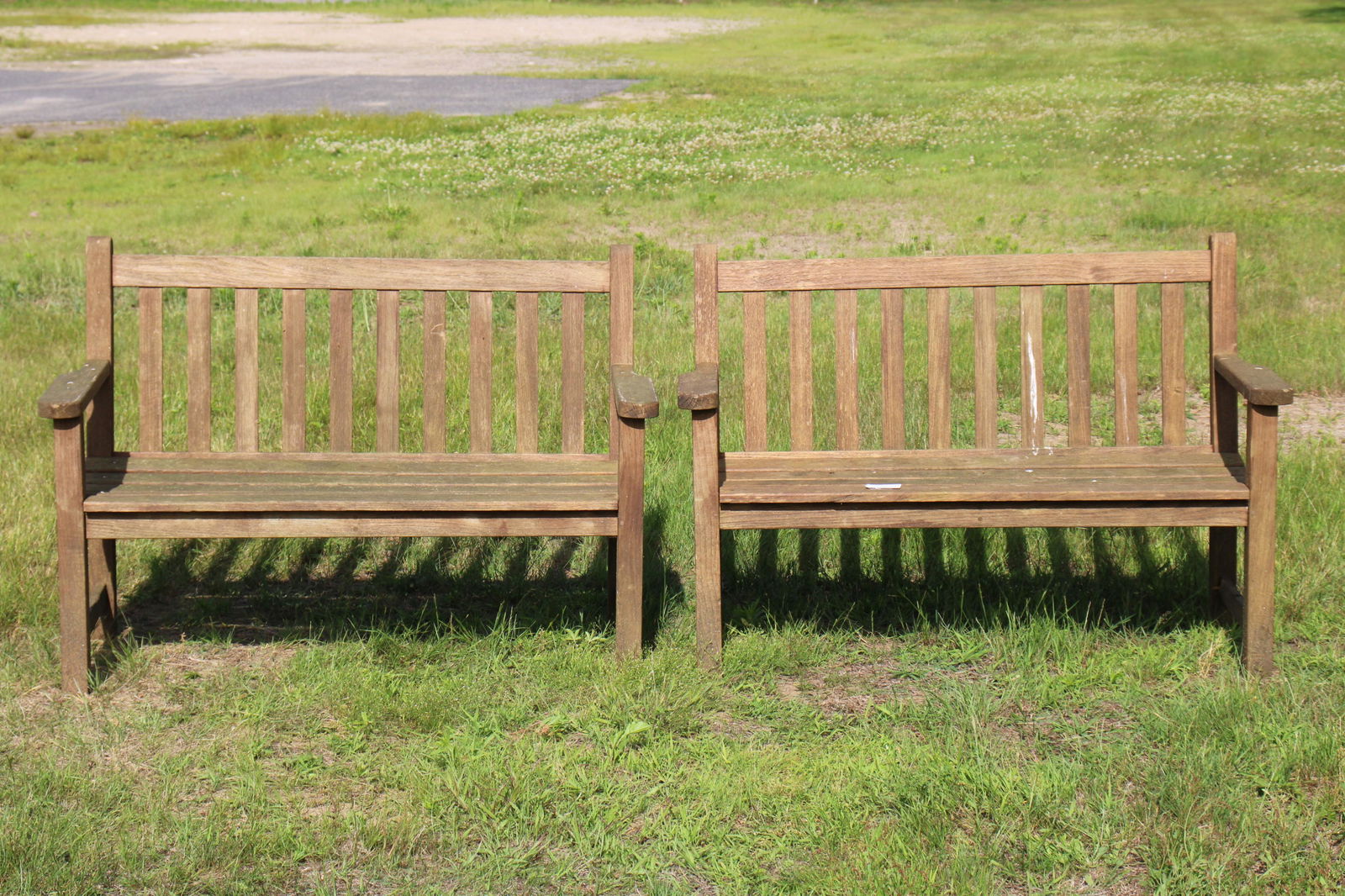 Pair Teak Garden Benches (1 of 6)