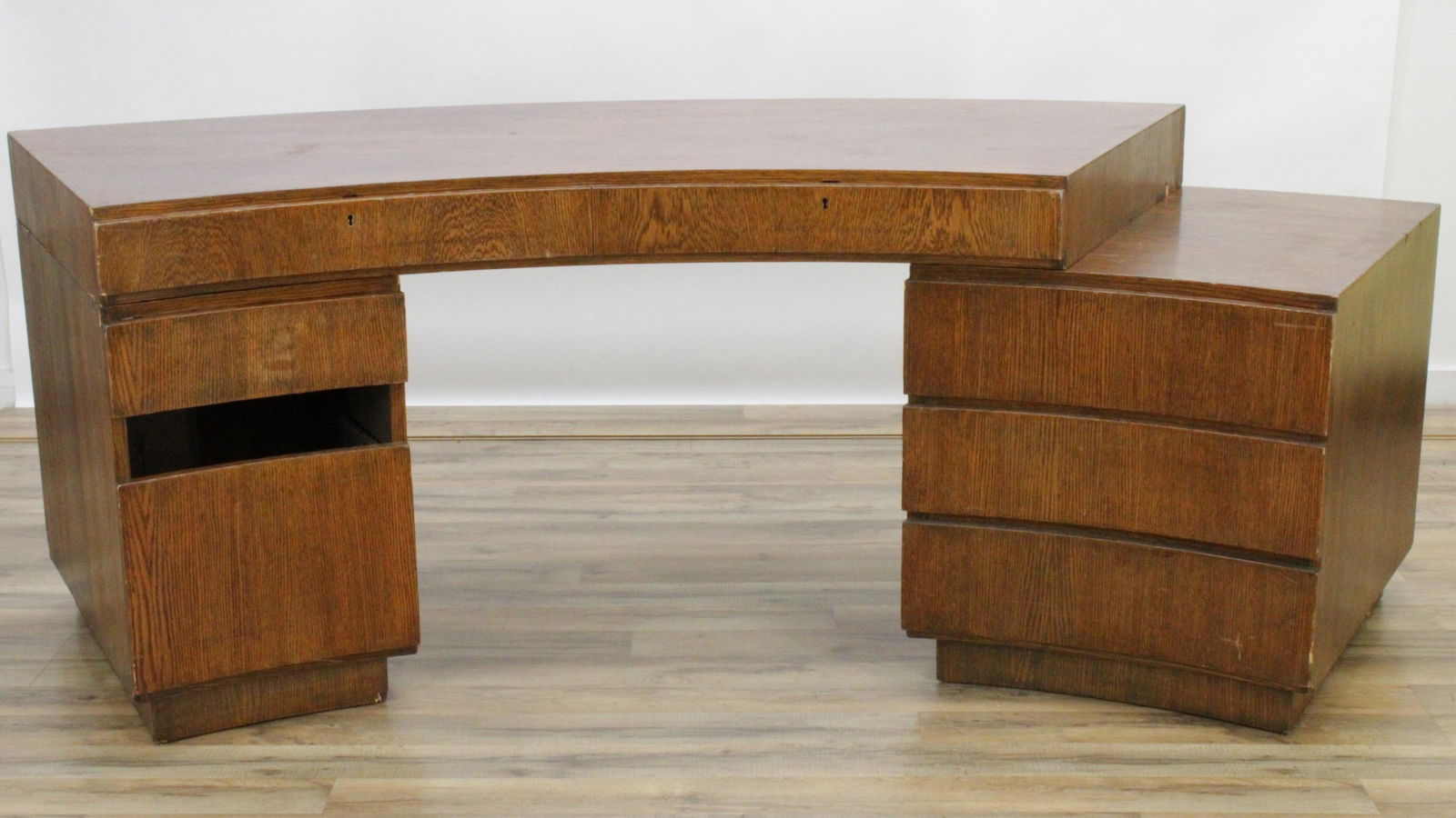 Paul Bey Oak Mid Century Desk (1 of 7)