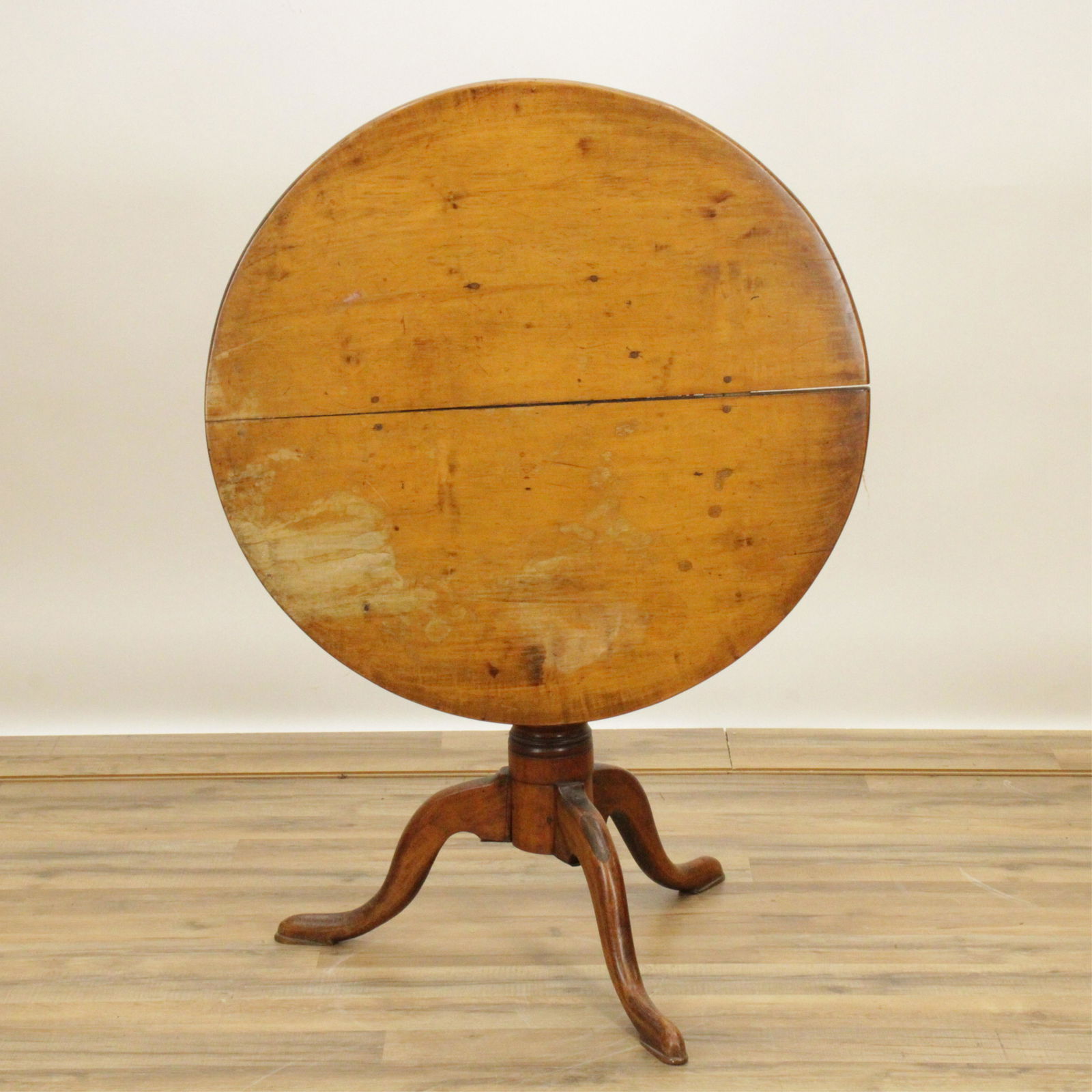 French Provincial Cherry Tilt-Top Table, 19th C. (1 of 6)