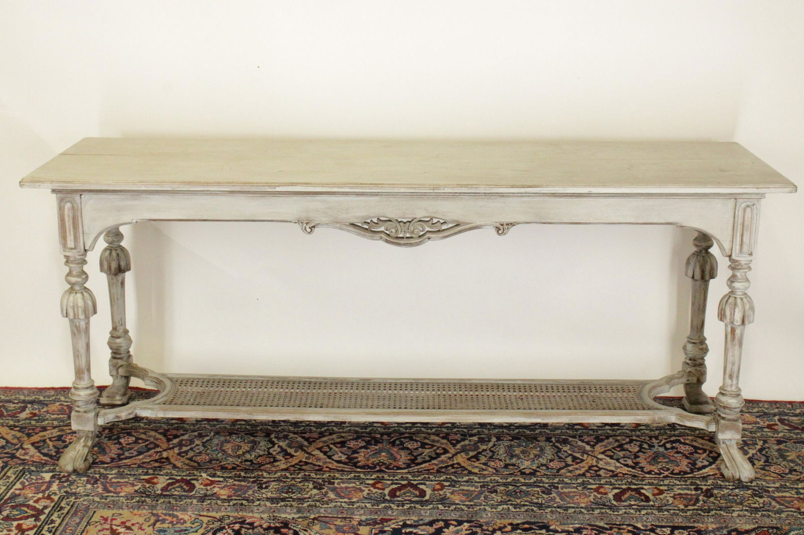 Rococo Style Wood Carved Console Table (1 of 7)