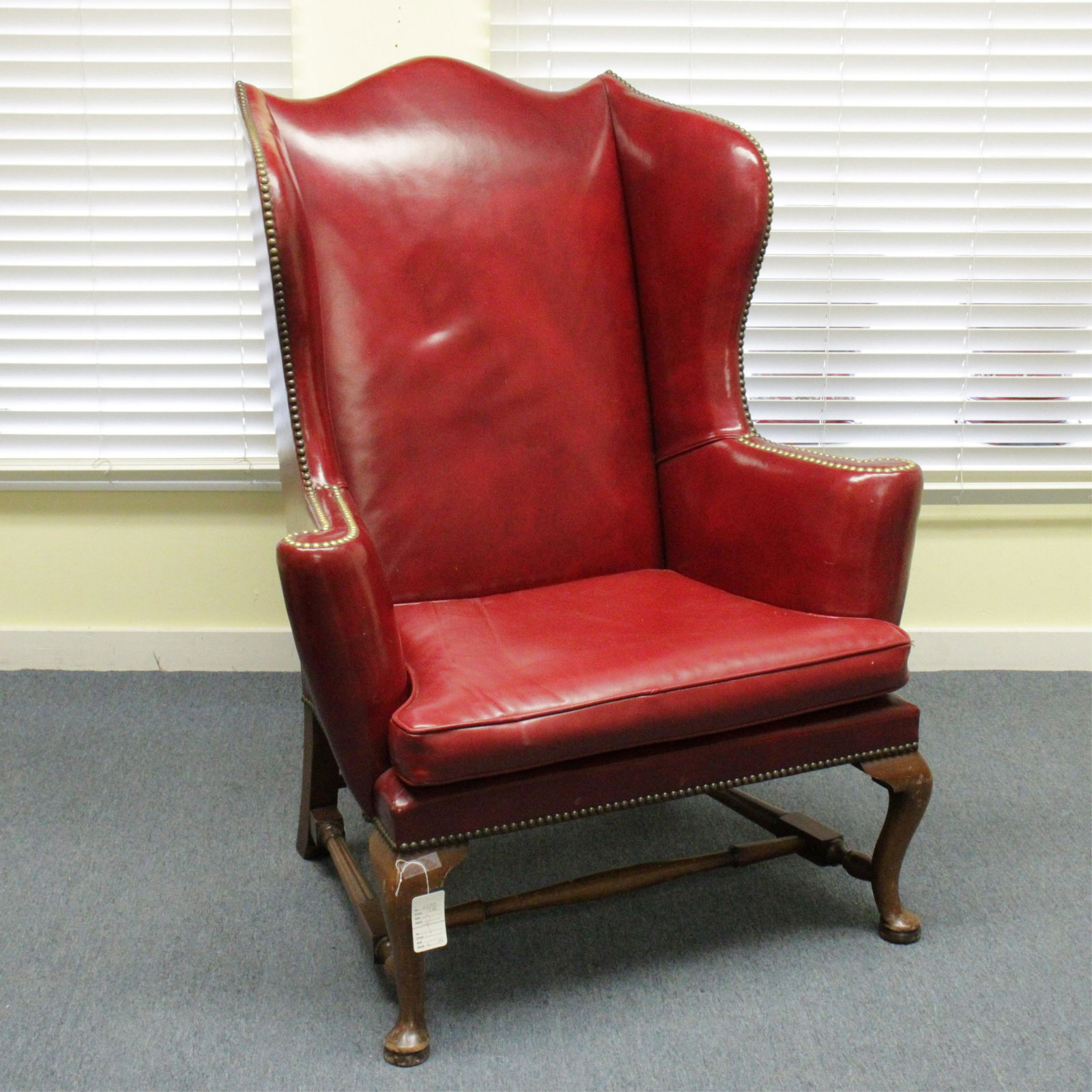 Kittinger Leather Upholstered Wing Armchair (1 of 6)