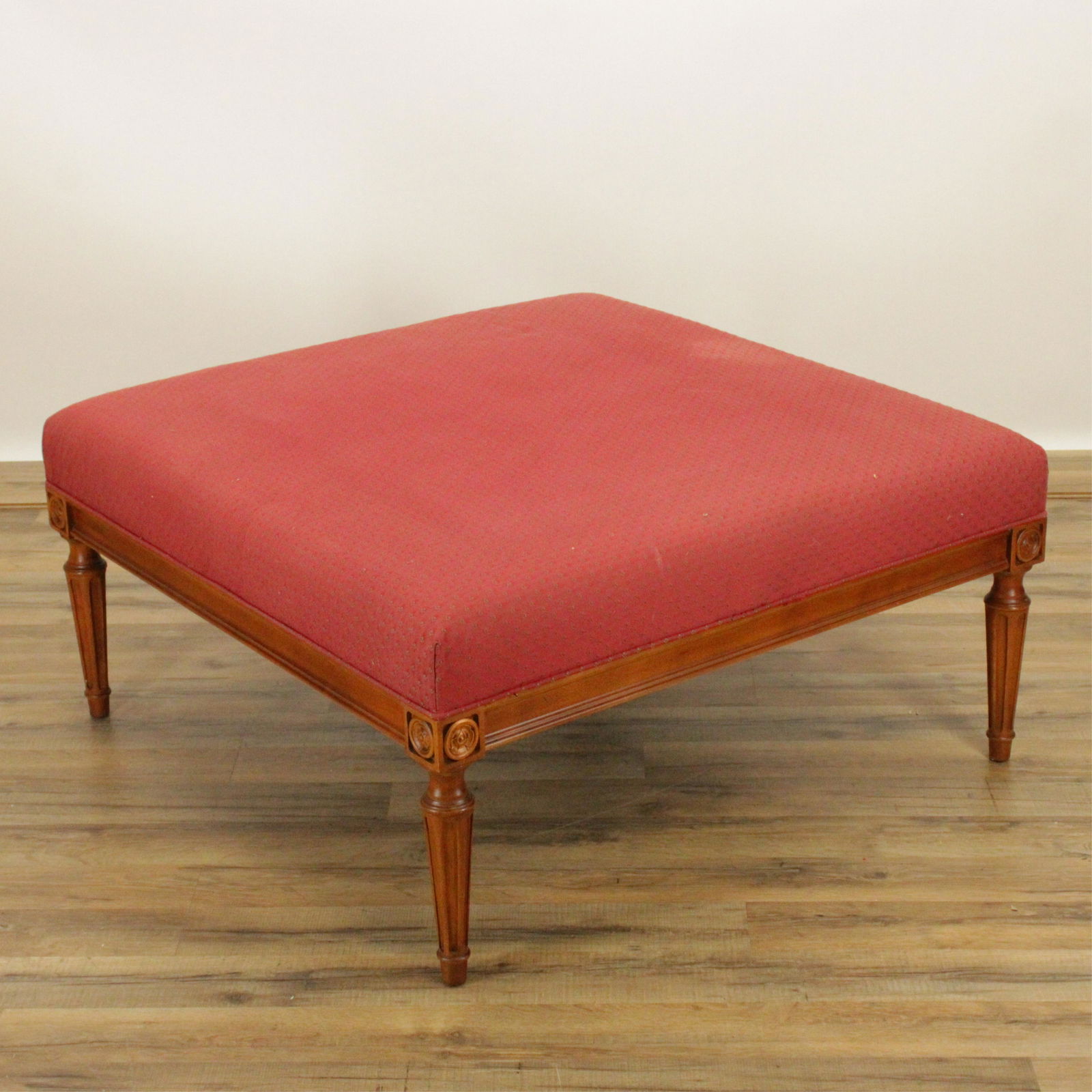 Hickory Chair Co. Cherry Stained Ottoman (1 of 3)