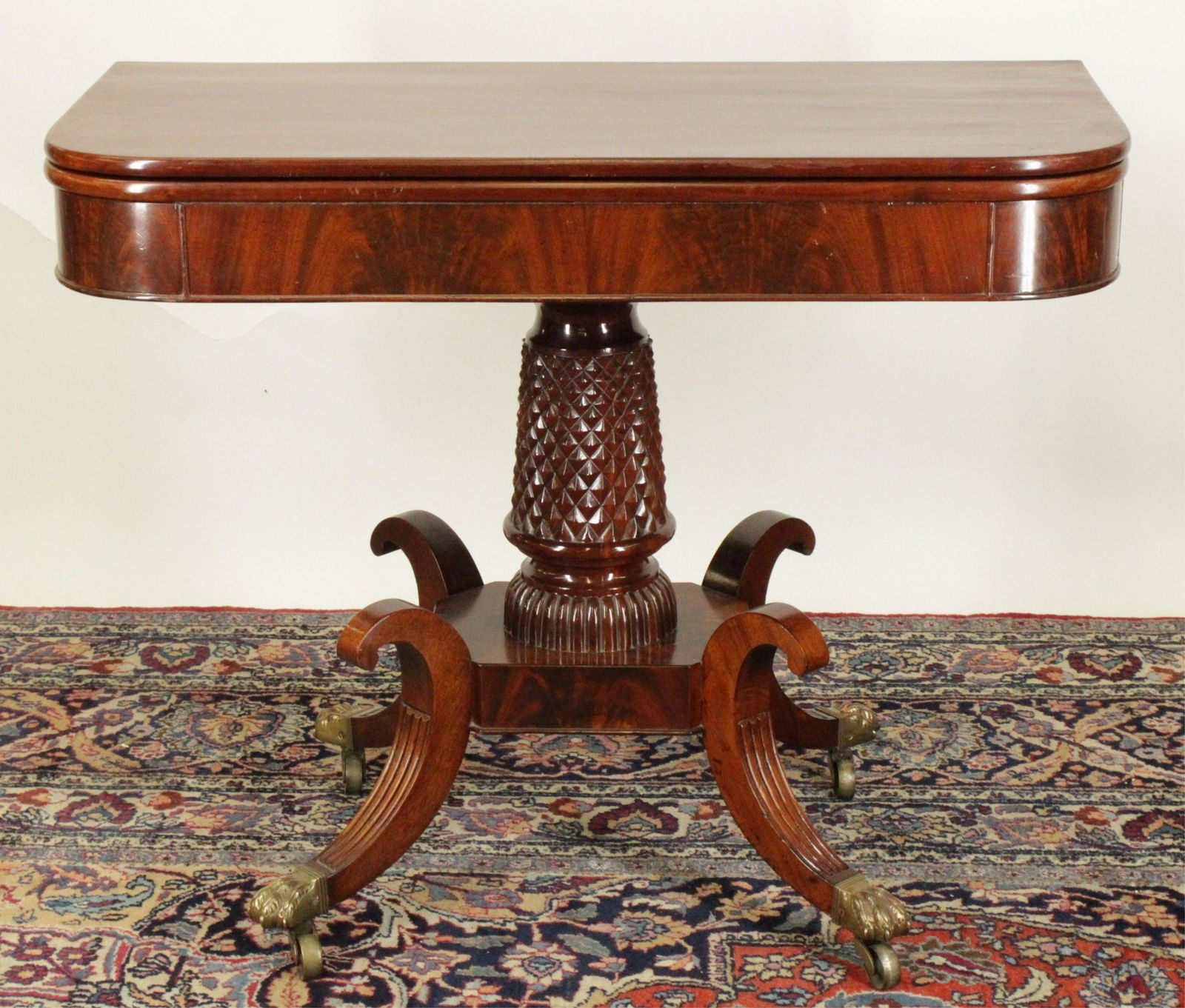 Late Federal Mahogany Games Table, 19th c (1 of 6)