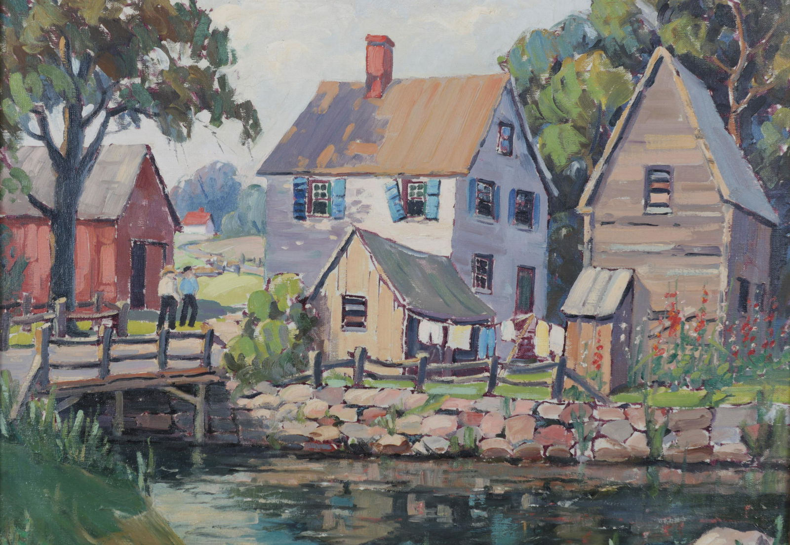 Walter Thomas Sacks - Village by River (1 of 6)