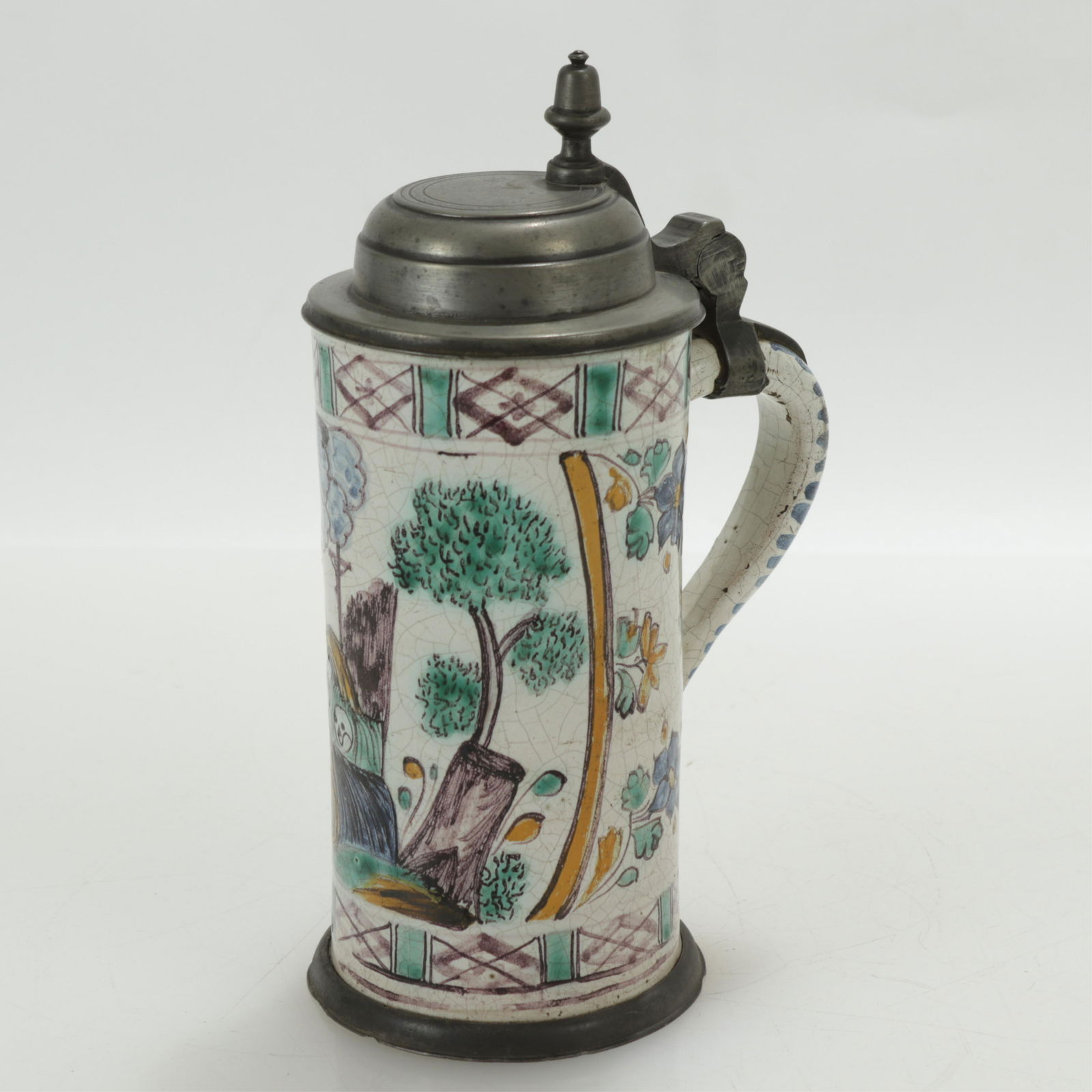 Delft and Pewter Tankard, 18th Century (1 of 4)