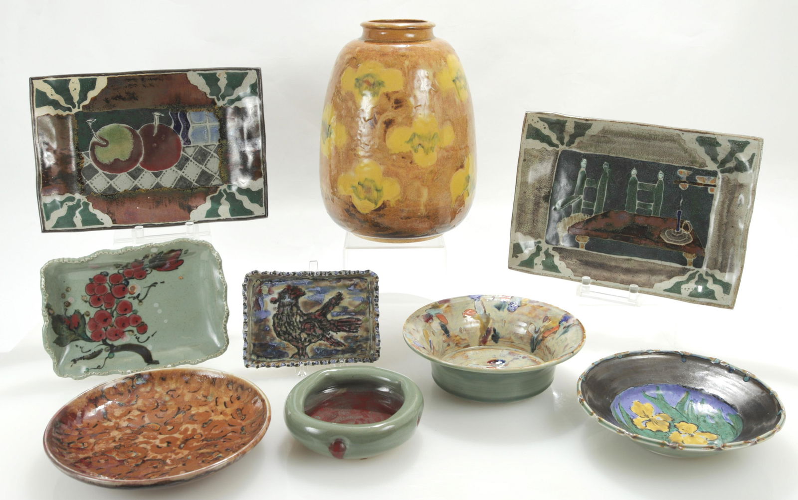 Contemporary Ceramic Bowls, Vase and Plates (1 of 7)