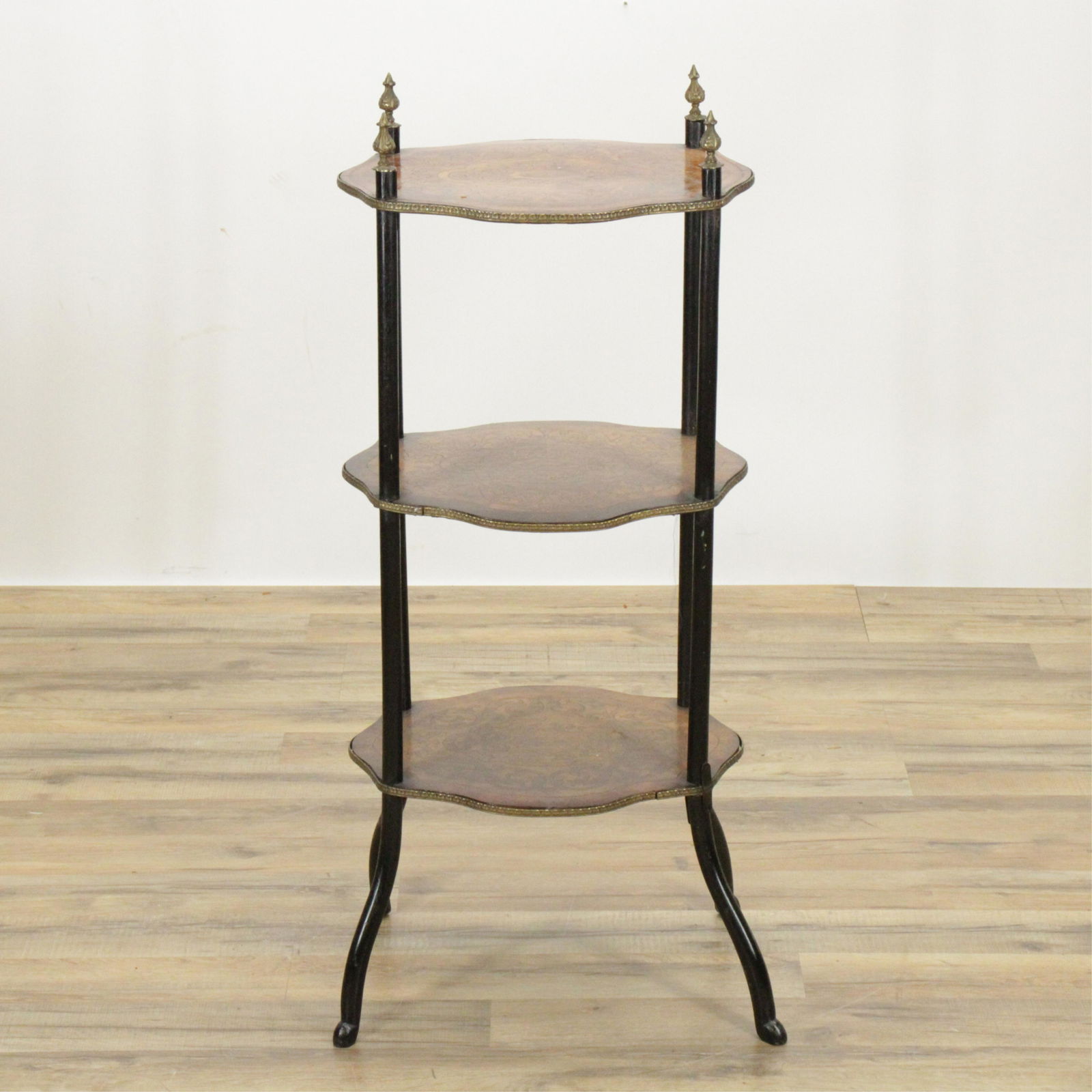 Napoleon III Marquetry Inlaid 3-Tier Etagere, 19 C (1 of 6)