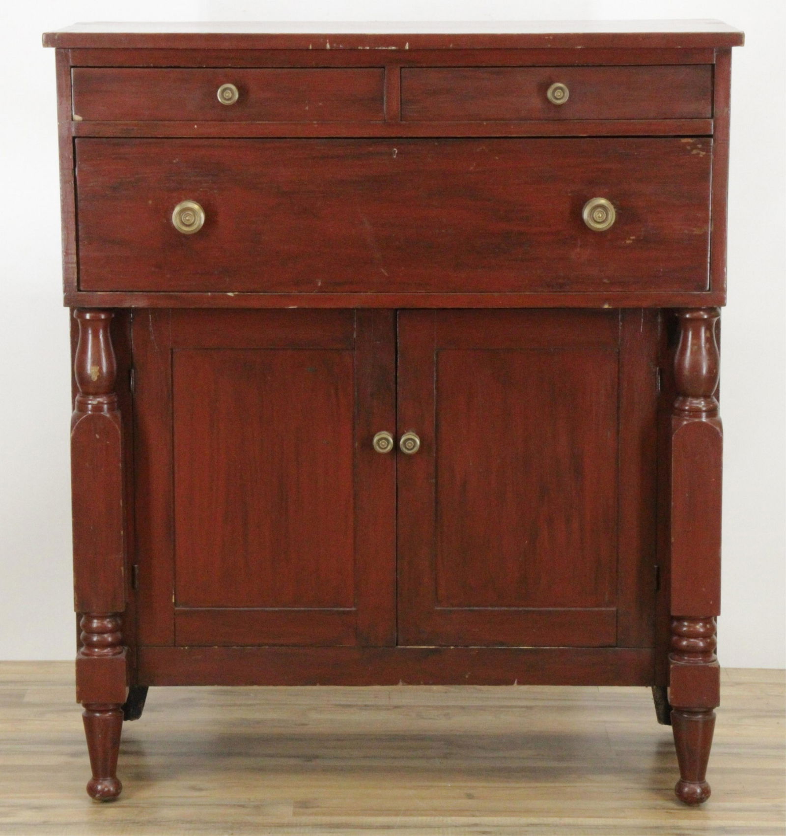 19C American Empire Painted Cupboard Chest (1 of 6)