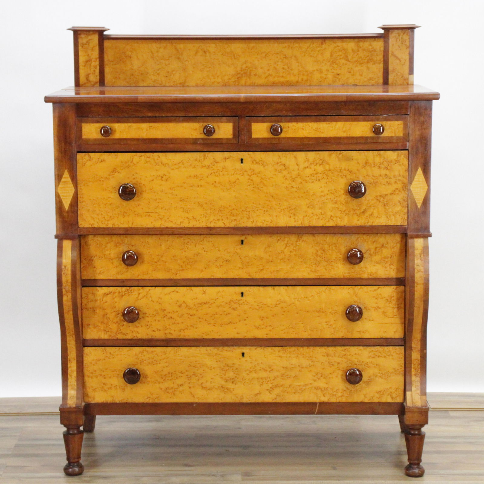 American Classical Bird's Eye Maple/Mahog Chest (1 of 10)