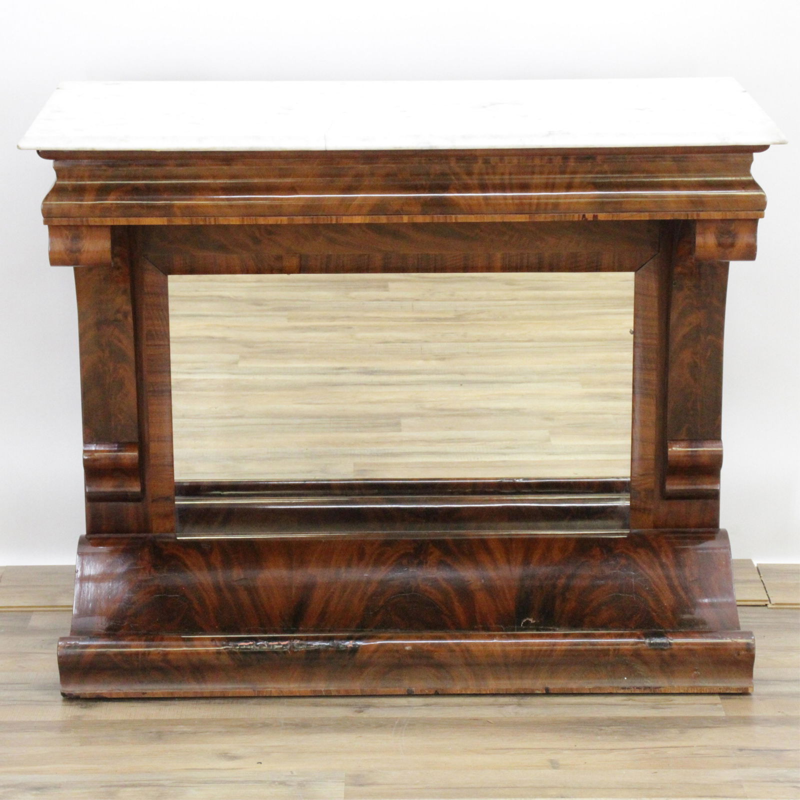 American Classical Mahogany Console, 19th C. (1 of 14)
