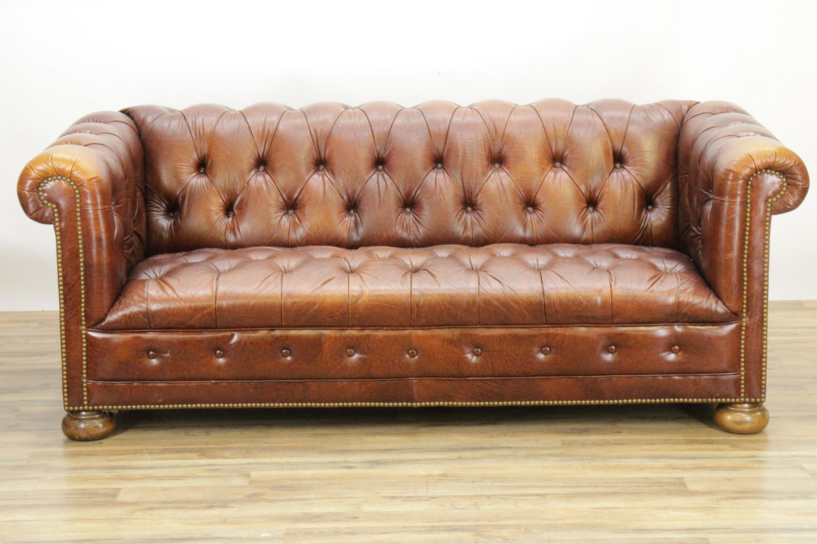 Shafer Bros. Leather Chesterfield Loveseat (1 of 5)