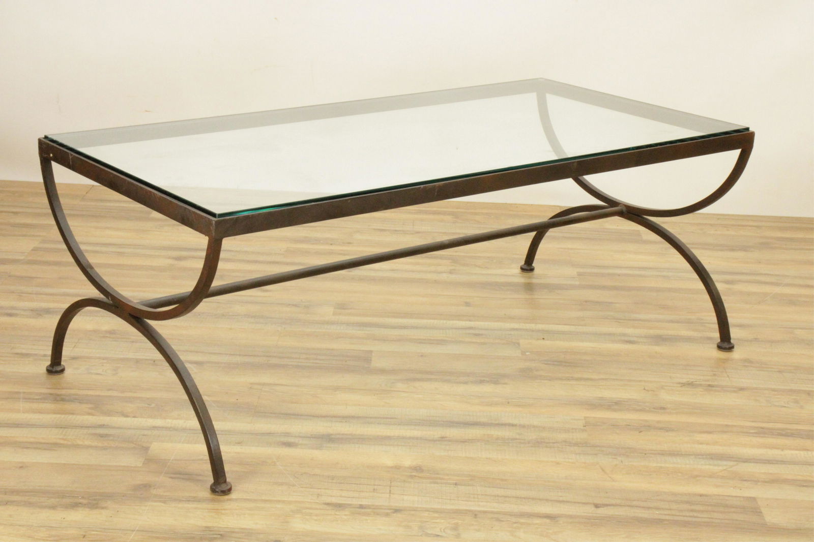 Contemporary Curule Form Metal Coffee Table (1 of 4)