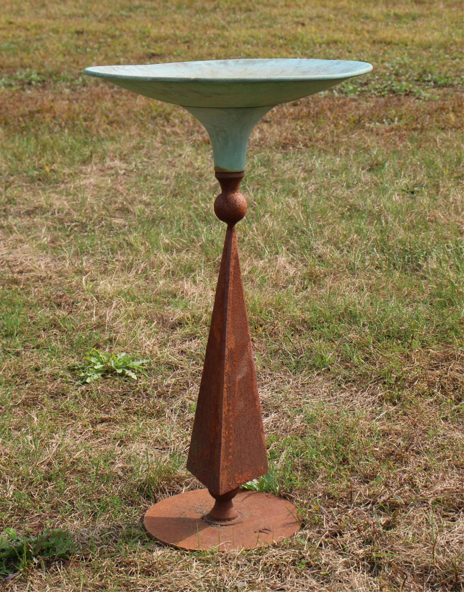 Copper & Cast Iron Bird Bath (1 of 5)