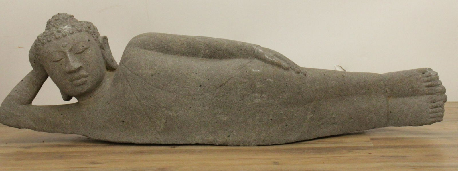 Chinese Style Cast Cement Recumbent Buddha (1 of 5)