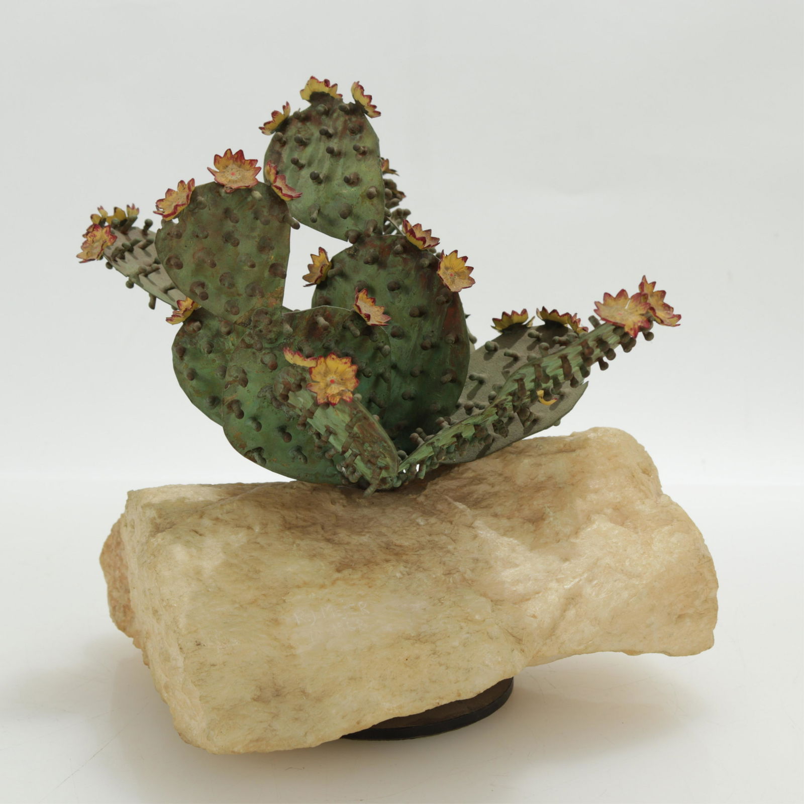 RJ Mejer, Patinated & Enameled Copper Cactus, 1968 (1 of 3)