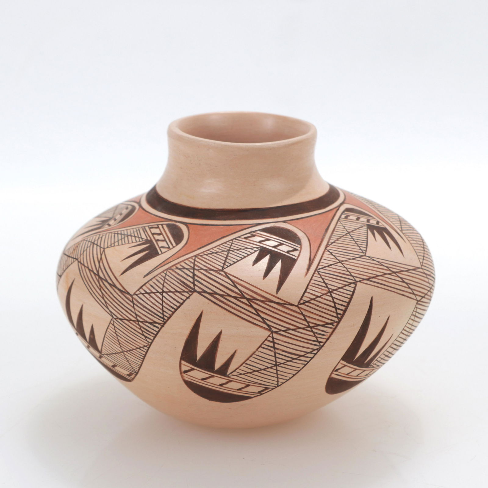 Neva P. Nampeyo - Hopi Polychrome Pottery Jar (1 of 3)