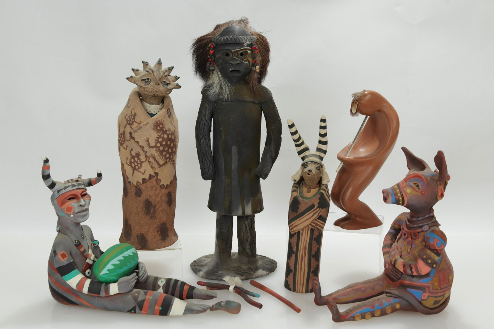 Group of Southwestern Pottery Figures (1 of 10)